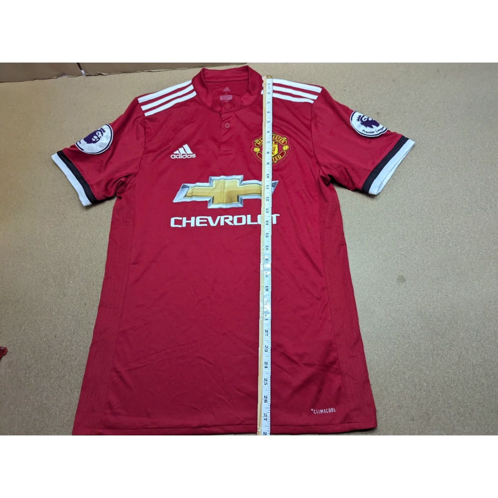 Adidas Adidas Manchester United 2017-2018 Jersey Football Size S Red Mens Shirt Short Sleeve Pullover 100% Polyester Athletic Quick Dry Home Size US S / EU 44-46 / 1 - 4 Thumbnail