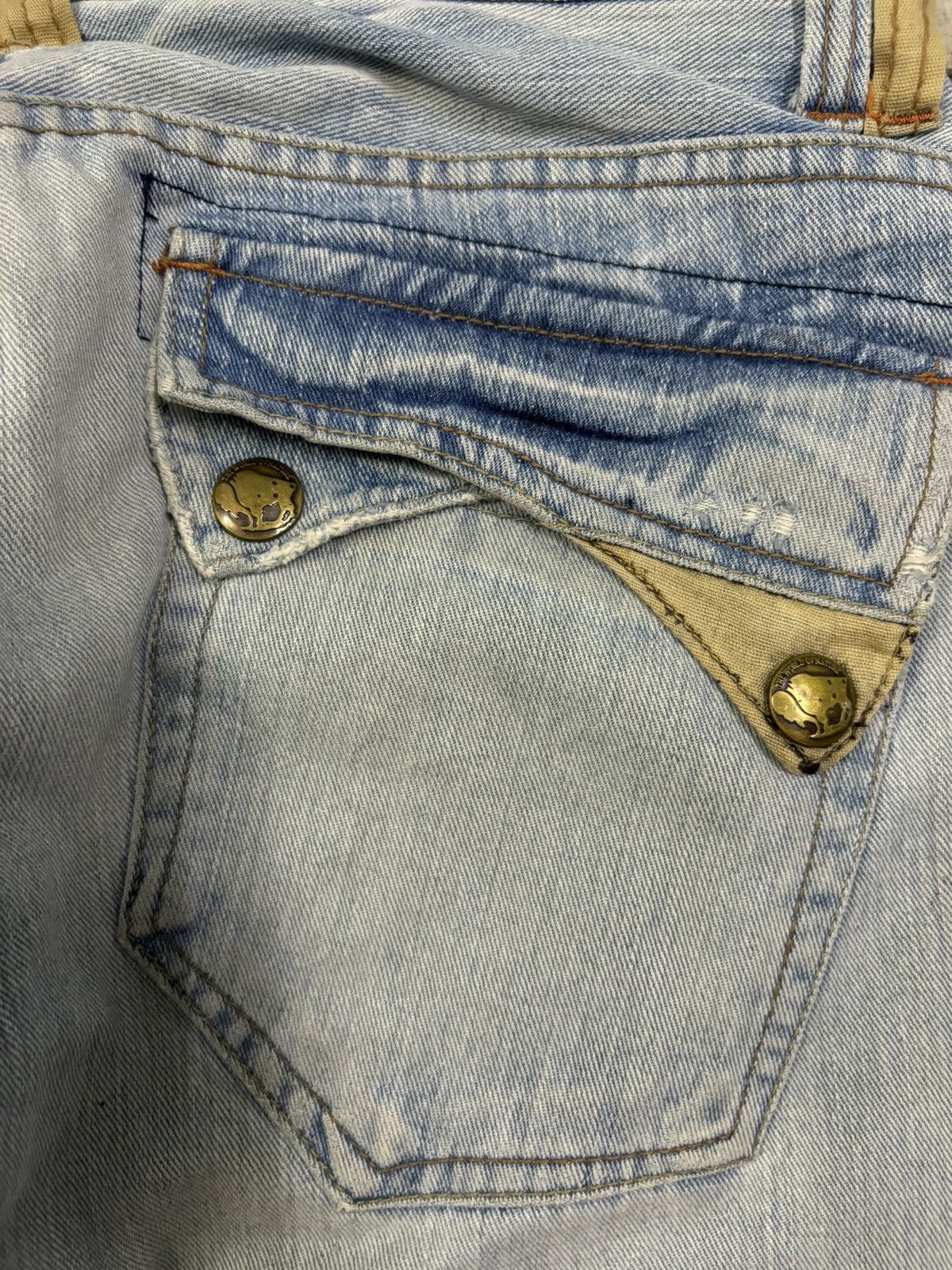 If Six Was Nine Vintage Japanese Brand Mud Wash Flare Fray Leg Grunge Jeans Size US 32 / EU 48 - 13 Thumbnail