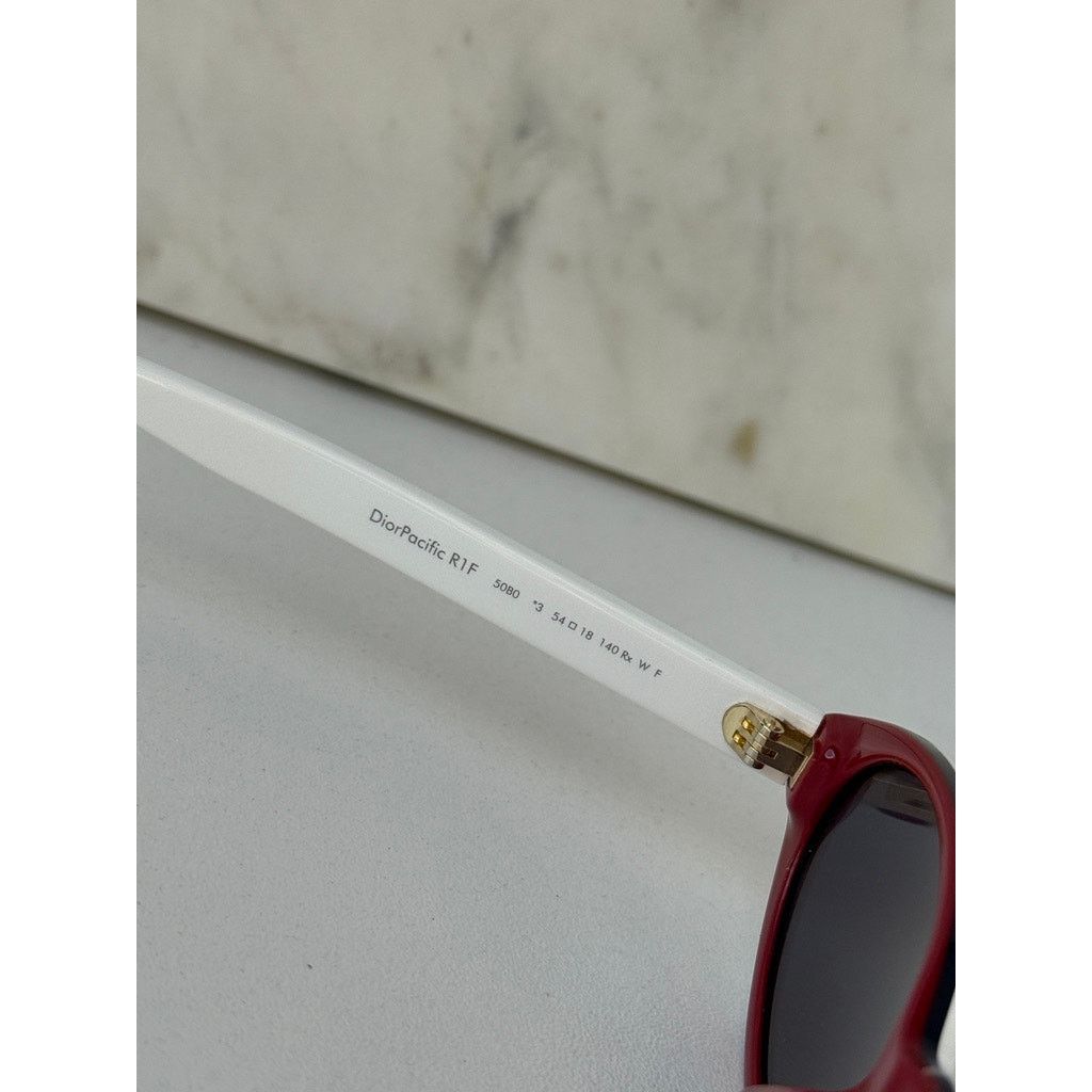 Dior NEW Dior Pacific S1F Oval Round Sunglasses White Navy Blue Size ONE SIZE - 8 Thumbnail