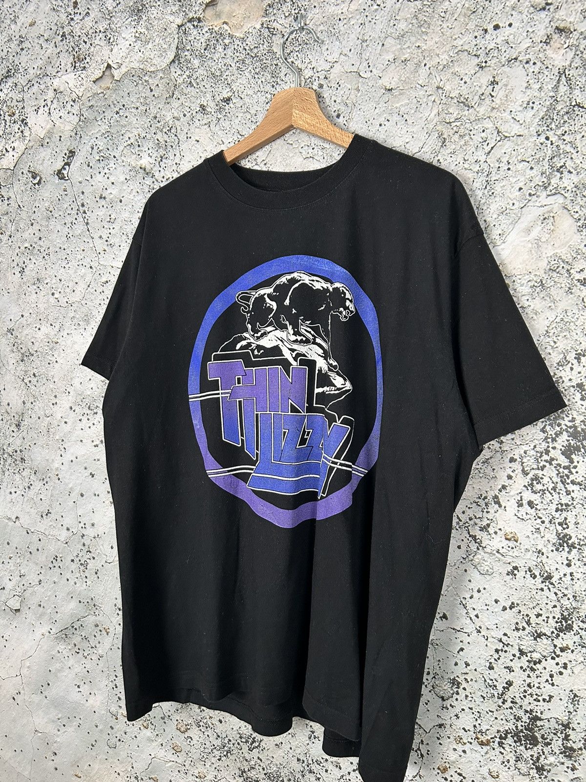 Band Tees × Vintage Vintage Thin Lizzy Rock Band Tee Graphic Panther 90s Rare Size US XL / EU 56 / 4 - 2 Thumbnail