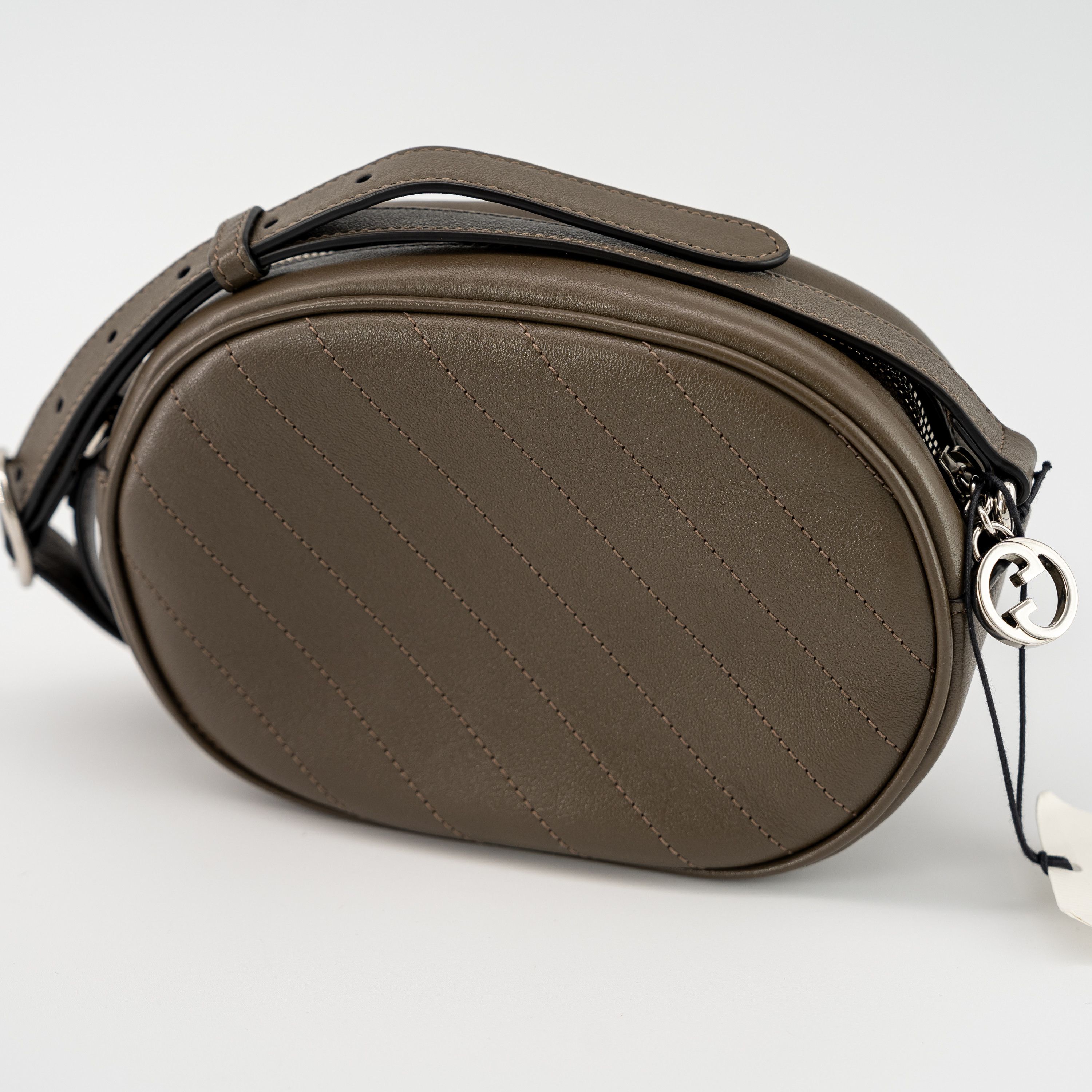 Gucci Gucci Blondie Mini Shoulder Bag Grey Brown Leather GG logo Size ONE SIZE - 2 Thumbnail