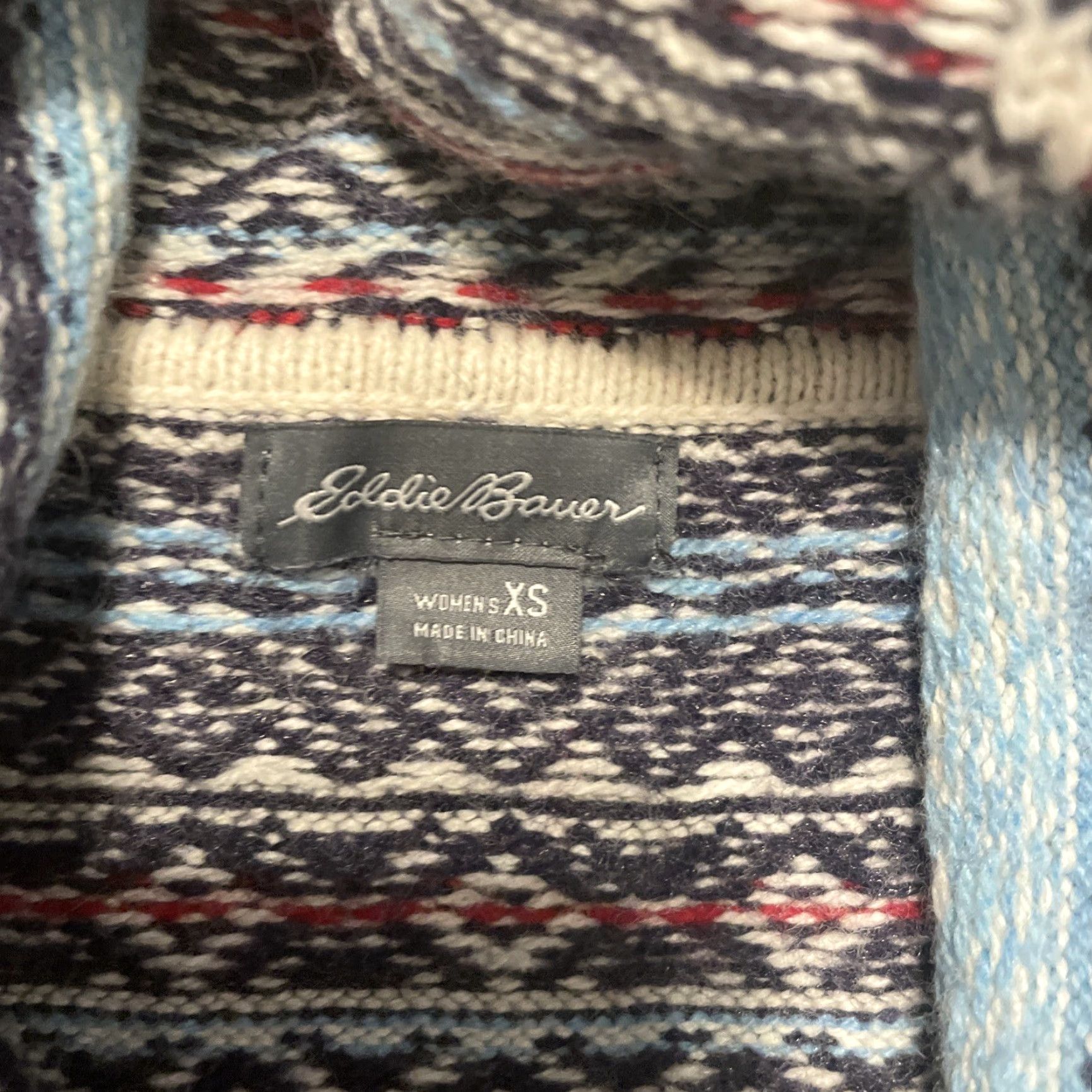 Eddie Bauer Eddie Bauer Sweater Cowl Neck Women's XS Fair Isle Cotton Wool Blend Pullover Knit Long Sleeve Multicolor Ski Outdoor Classic Mens? Size XS / US 0-2 / IT 36-38 - 3 Thumbnail