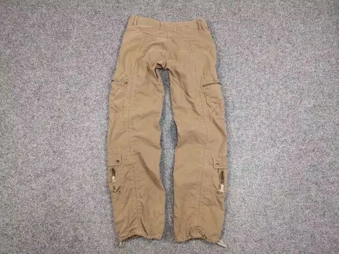 Japanese Brand Vintage Japanese Bondage Zip Bootcut Beige Cargo Pants Y2K Size US 30 / EU 46 - 6 Thumbnail