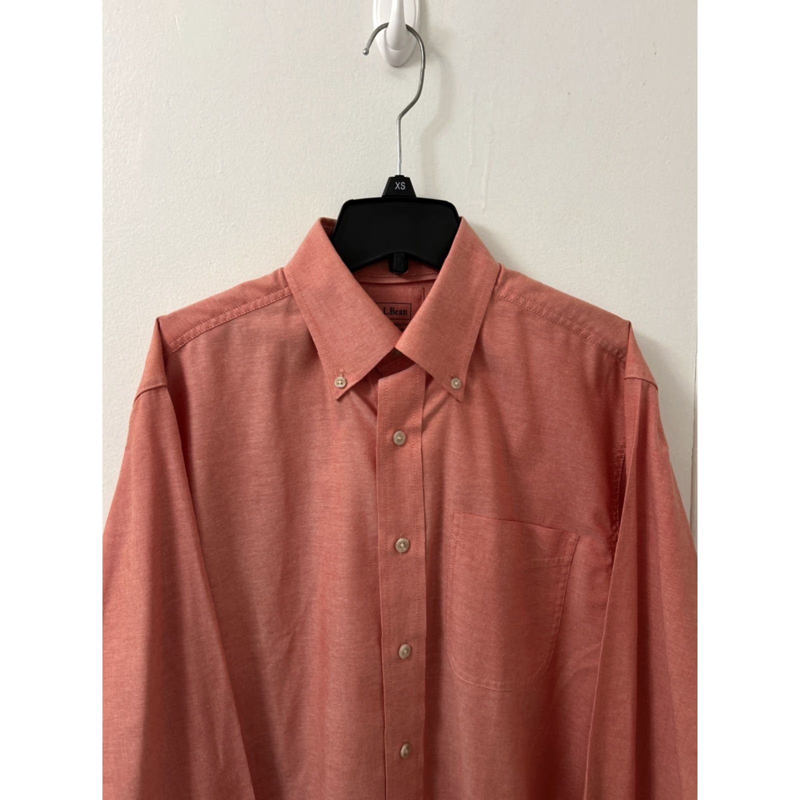 Vintage L.L. Bean Shirt Mens S Red Chambray Button-Down Oxford Traditional Fit Long Sleeve Solid Rose 248929 Size US S / EU 44-46 / 1 - 2 Thumbnail