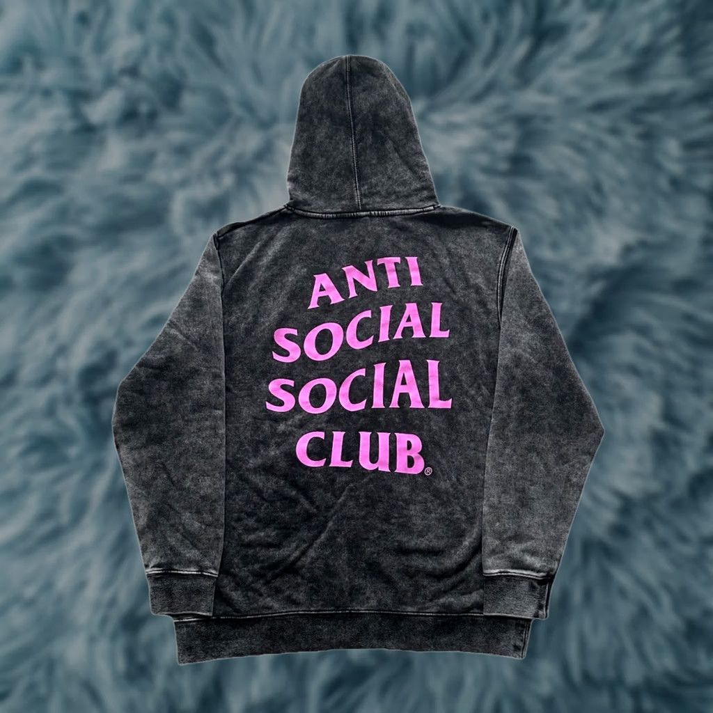 Anti Social Social Club VINTAGE? Anti Social Social Club Hoodie Men L Washed Black Pink Logo NEW Size US L / EU 52-54 / 3 - 1 Thumbnail