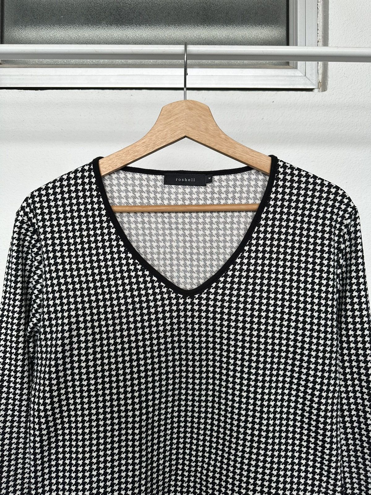 If Six Was Nine 00's Roshell houndstooth stripe warmer long sleeve Size US M / EU 48-50 / 2 - 9 Thumbnail