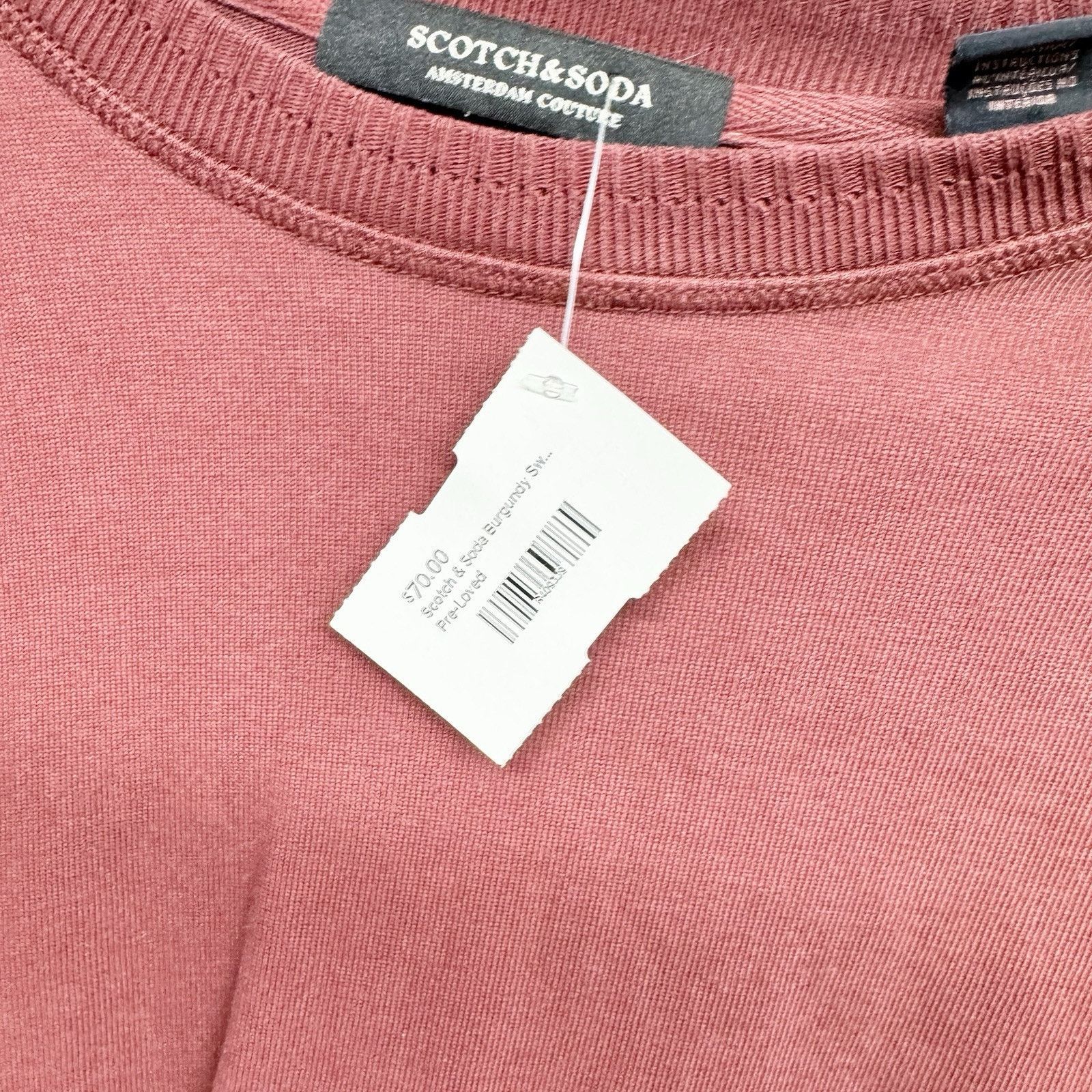 Scotch & Soda Scotch & Soda Sweater Size M Crewneck Long Sleeve Red Cotton Size US M / EU 48-50 / 2 - 3 Thumbnail