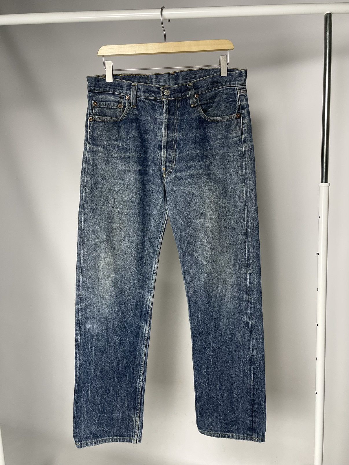 Levi's Vintage Clothing Levi’s 501 ( Size 33 ) Vintage Mud Washed Denim Jeans Pants Size US 33 - 2 Thumbnail