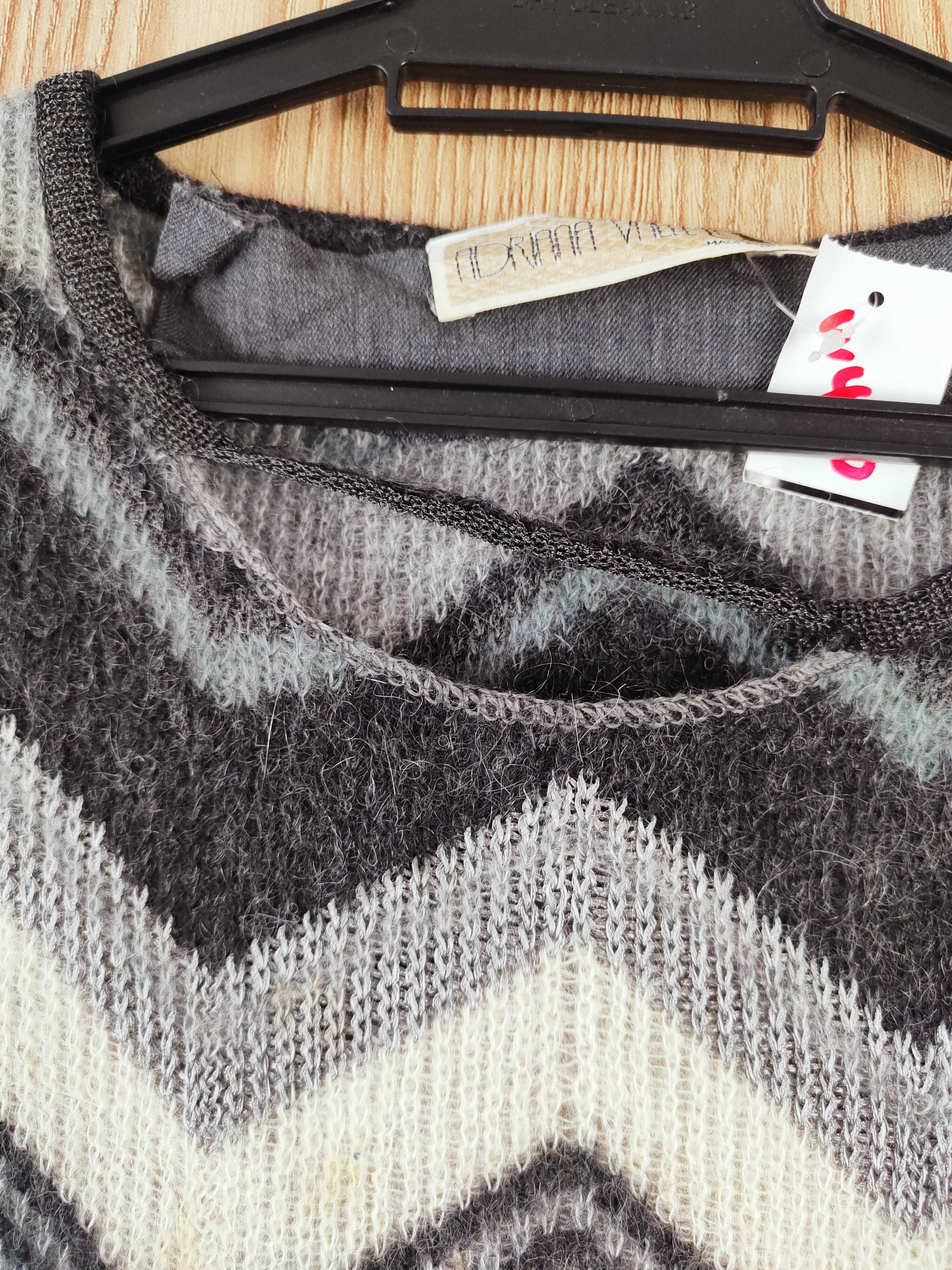 Homespun Knitwear Adrianna Velle Gray mohair Knitwear Blouses #W480 Size M / US 6-8 / IT 42-44 - 2 Thumbnail