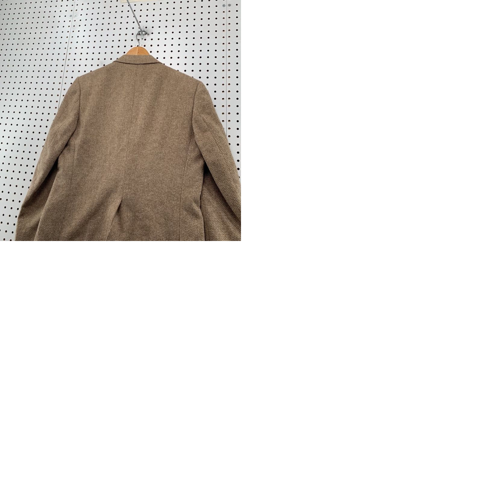 Vintage VINTAGE Whitehouse & Hardy Blazer Mens 38 Tweed Wool Brown USA Leather Pocket Flap 60s 70s Size 38R - 10 Thumbnail