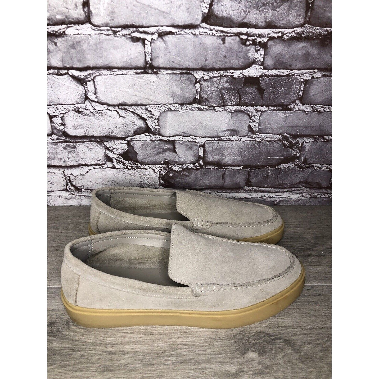 Nordstrom Nordstrom Ortholite NOEZRA-LEA Light Gray Suede Loafers Shoe Size US 11 / EU 44 - 3 Thumbnail