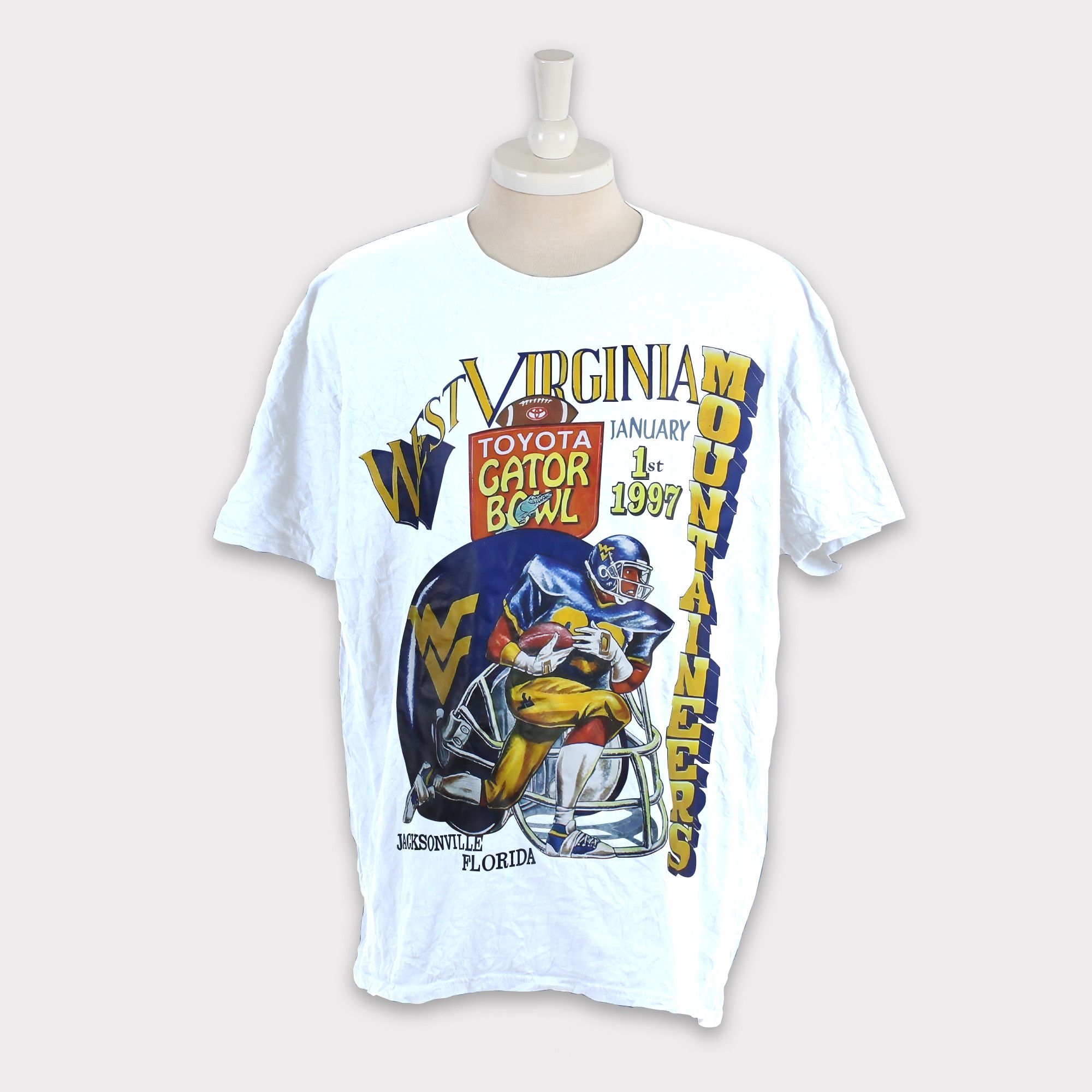 image of American College x Collegiate Vintage 90's West Virginia Mountaineers Shirt/sweatshirt/gift in Whit