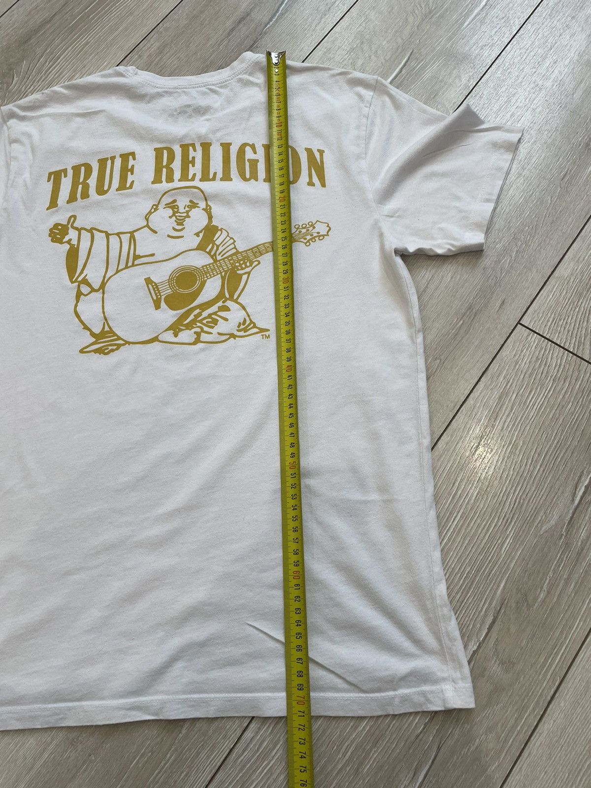 True Religion Vintage True Religion T-Shirt Big Logo Budha White Gold Man Size US M / EU 48-50 / 2 - 12 Thumbnail