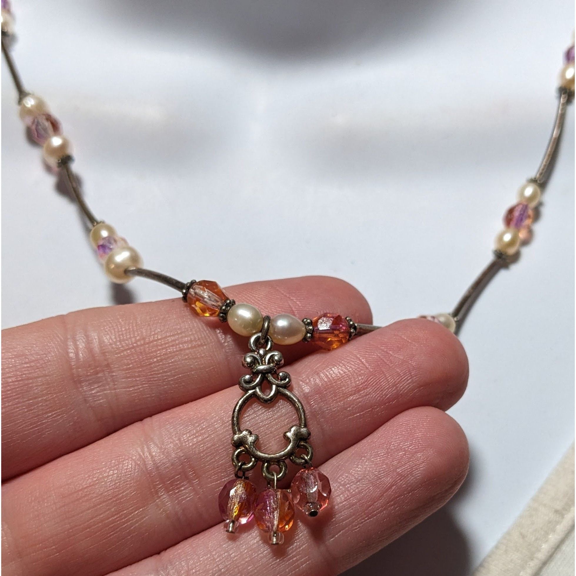 Other Coquette Pink And Silver Pearl Beaded Necklace Size ONE SIZE - 8 Thumbnail