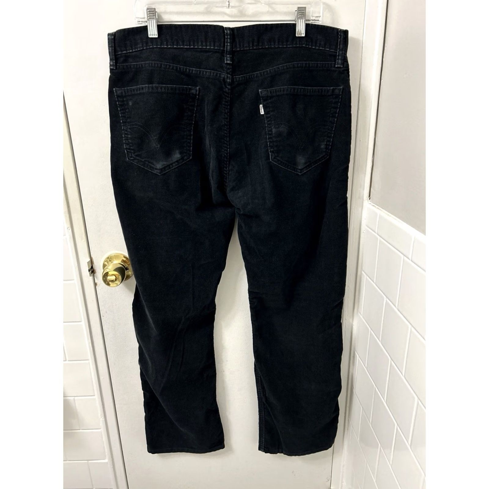 Levi's Levi's 505 Corduroy Pants Mens 36x30 Black Straight Fit White Tab Trousers Size US 36 / EU 52 - 6 Thumbnail