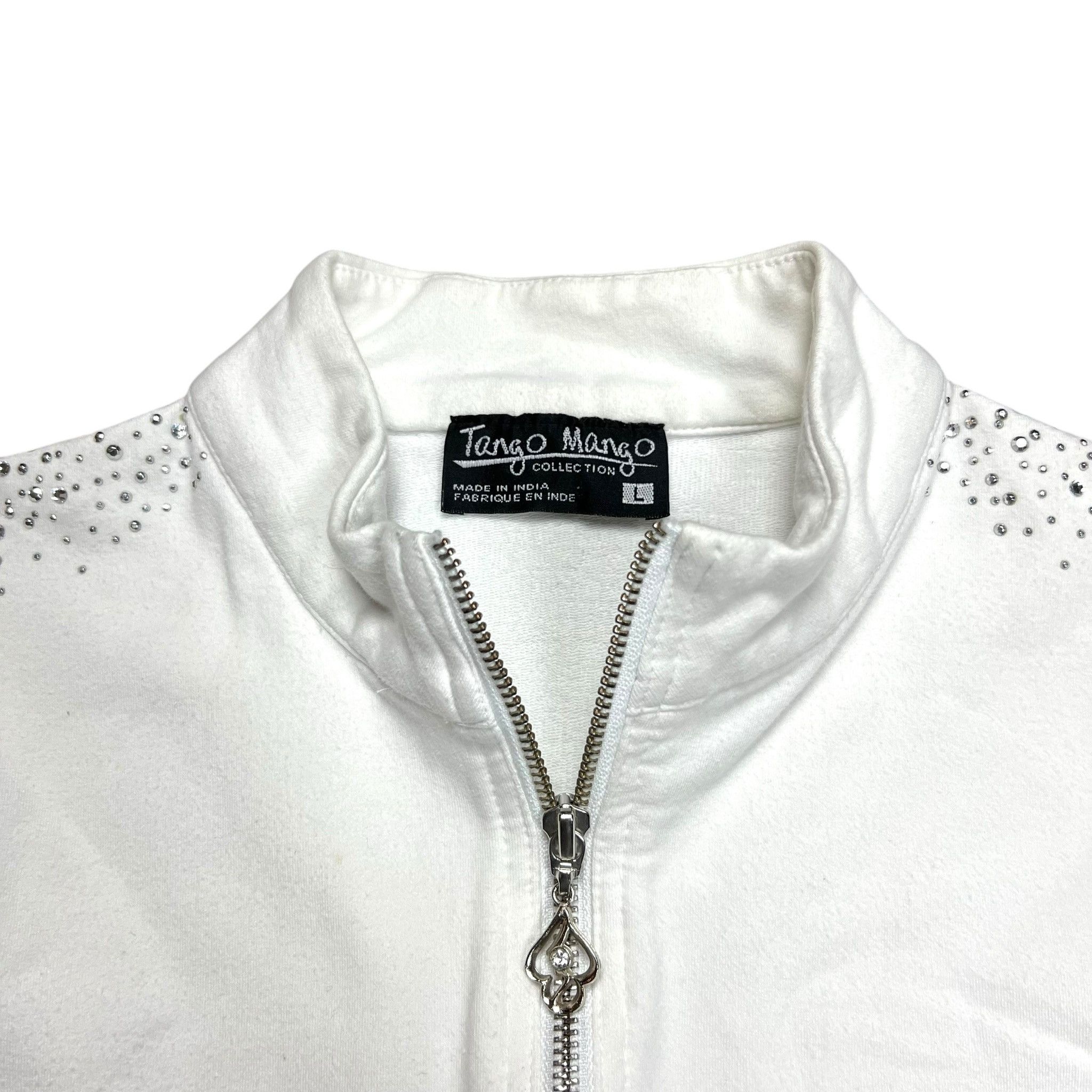 Vintage Y2K Tango Mango Rhinestone Zip-up Sweater - L Size L / US 10 / IT 46 - 4 Thumbnail