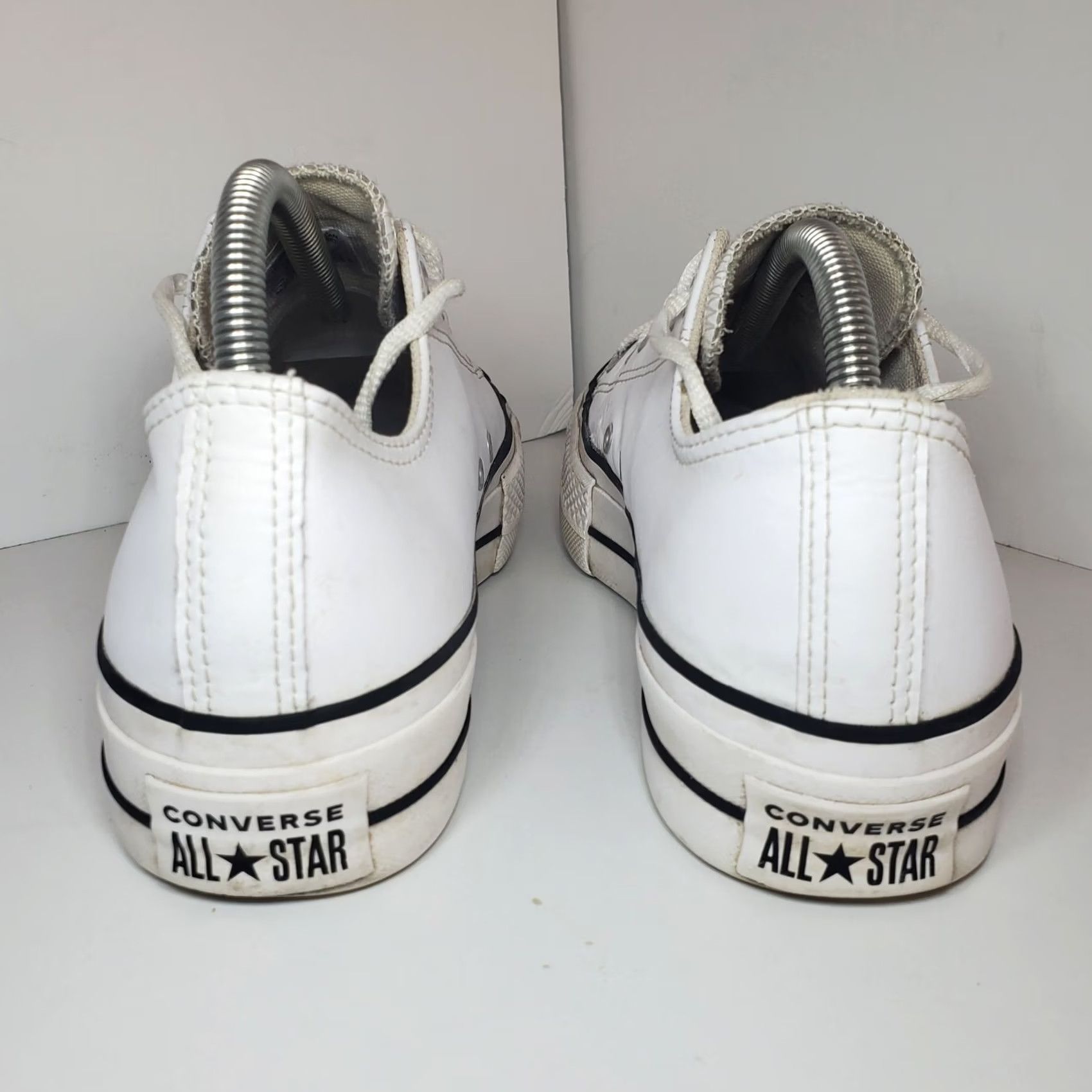 Converse Converse Shoes Womens White Leather Platform Low Top Sneakers All Stars Size M / US 6-8 / IT 42-44 - 6 Thumbnail