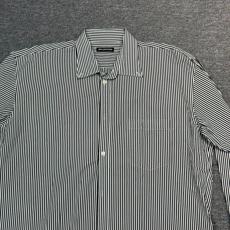 Balenciaga Balenciaga Black and white striped back logo printed long Size US XXS / EU 40 - 3 Thumbnail