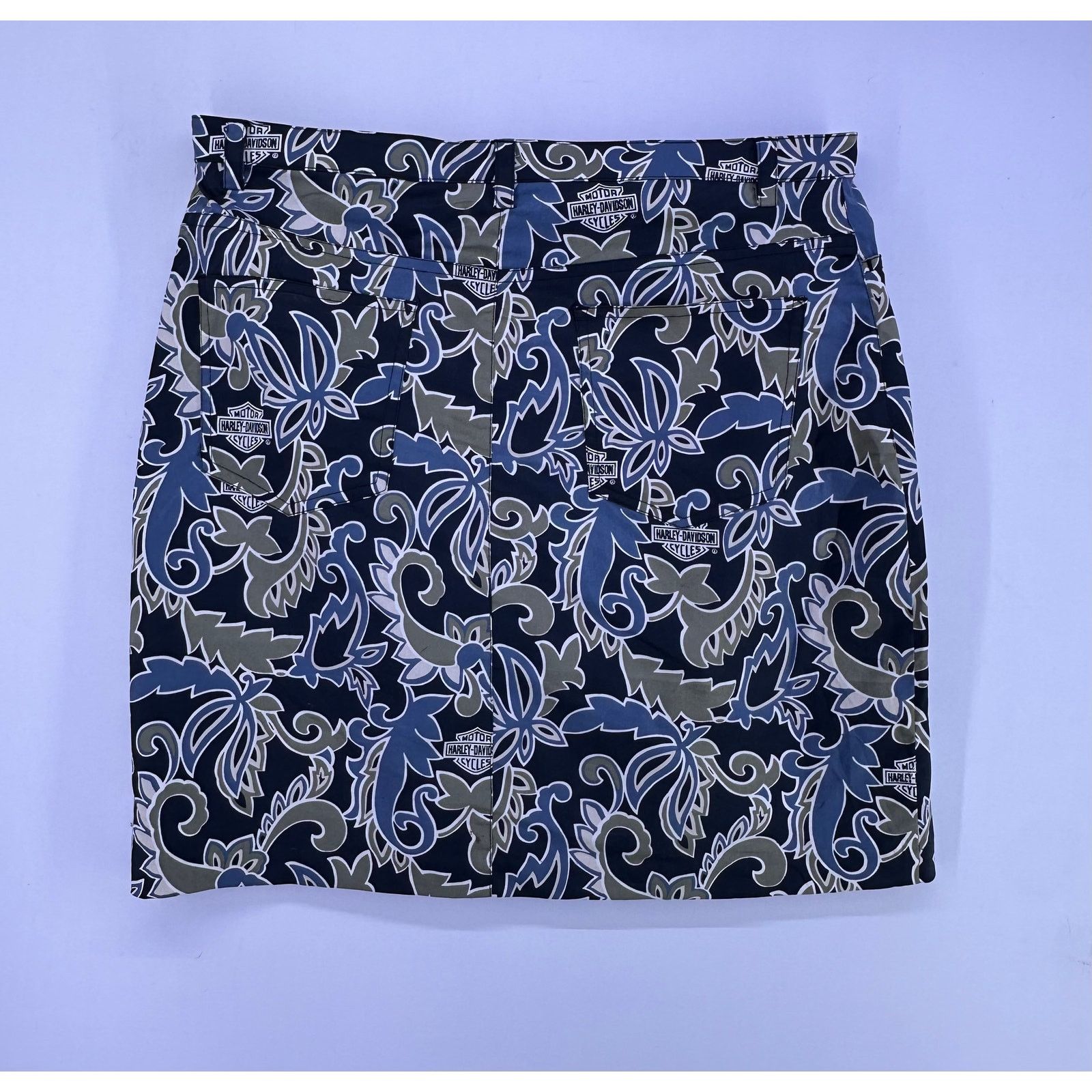 Harley Davidson Harley Davidson Skirt Tori Richard Size 10 Blue Tan Floral Size 32" / US 10 / IT 46 - 9 Thumbnail