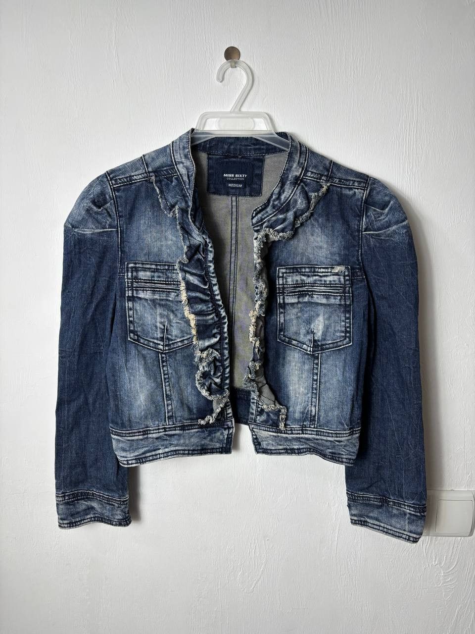 Miss Sixty RARE Miss Sixty Cropped VTG Denim Jacket Italy Designer Size M / US 6-8 / IT 42-44 - 1 Thumbnail