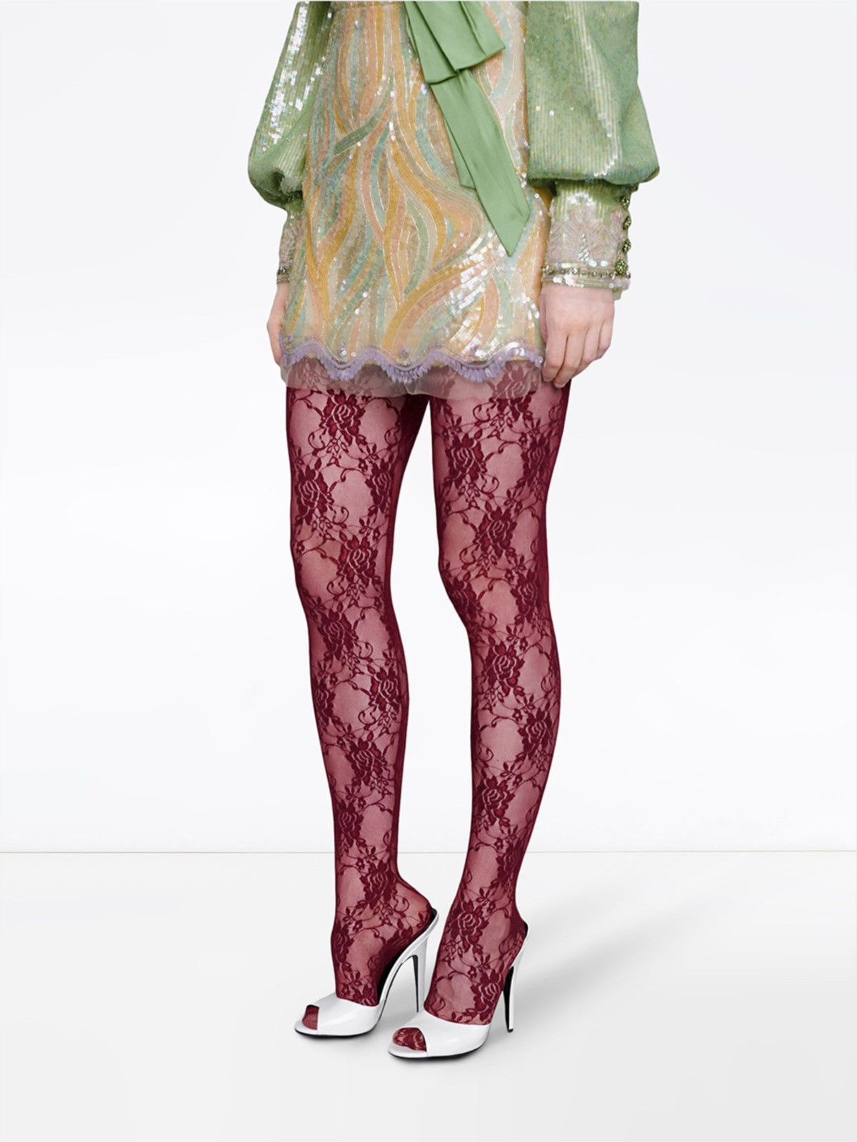 Gucci Gucci floral lace tights Size ONE SIZE - 1 Thumbnail