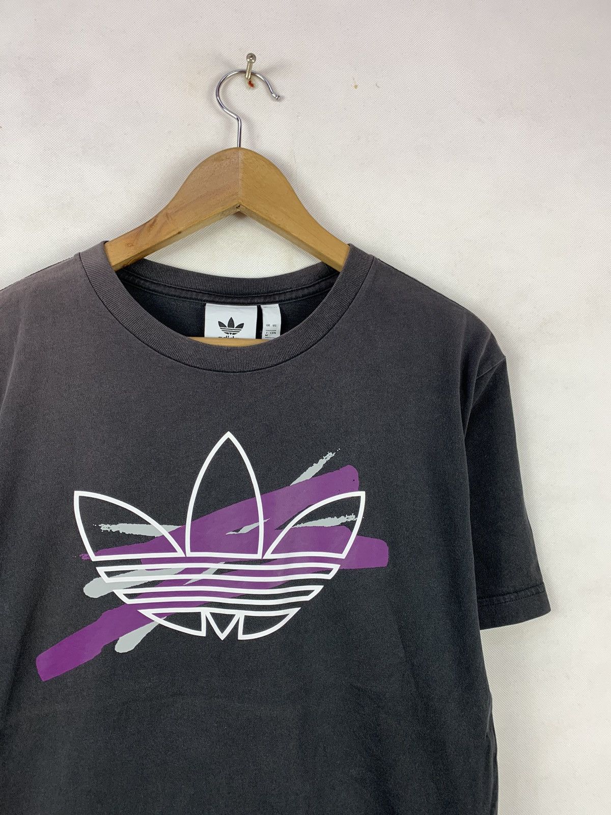 Adidas Offer! Adidas Big Logo Faded Black Tee Size US S / EU 44-46 / 1 - 2 Thumbnail