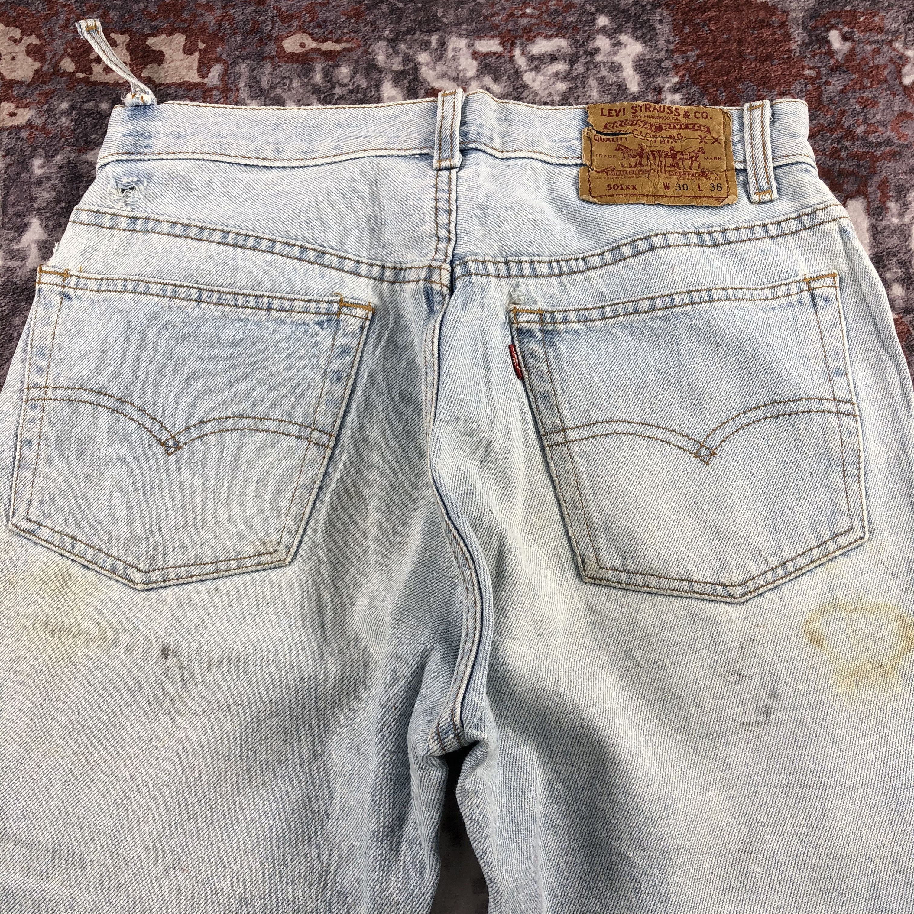 Levi's × Vintage Vintage 90s Light Wash Levis 501 Jeans-JM2195 Size US 28 / EU 44 - 7 Thumbnail