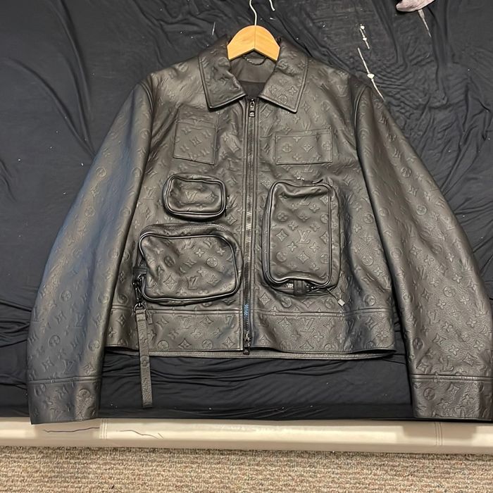 Louis Vuitton Monogram Utility Leather Jacket Size 50