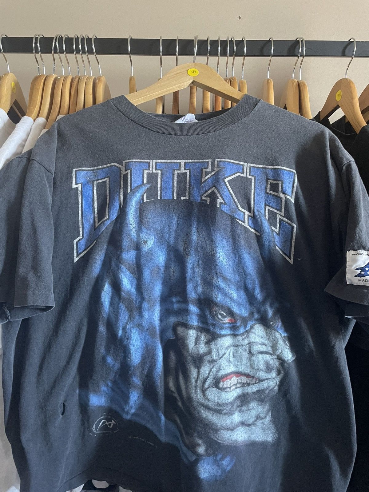 NCAA Vintage 90s Duke Blue Devils NCAA College Big Face Shirt Size US XL / EU 56 / 4 - 1 Thumbnail