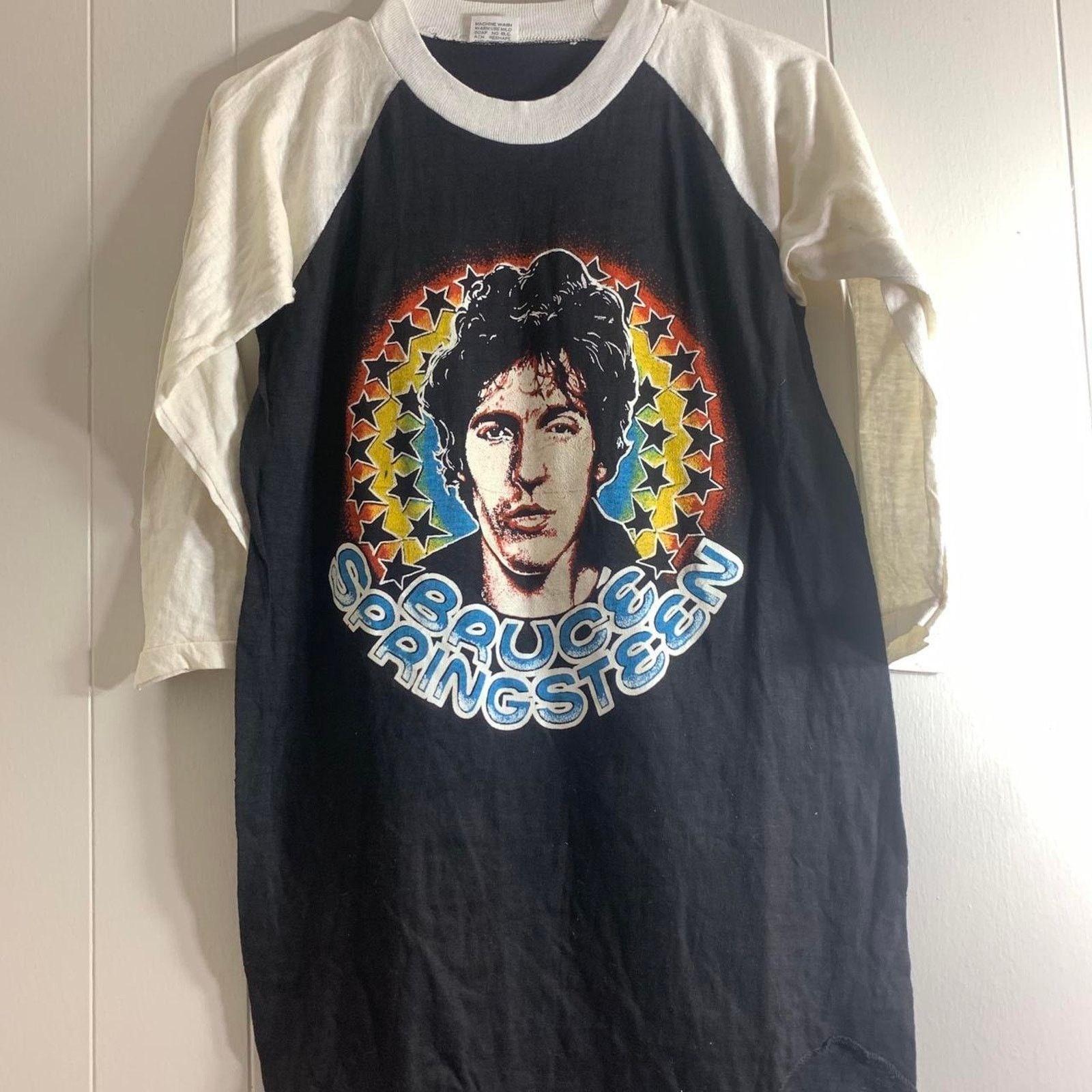 Vintage 80’s BRUCE SPRINGSTEEN Boss Is Back 3/4 sleeve tee shirt M Size US M / EU 48-50 / 2 - 3 Thumbnail