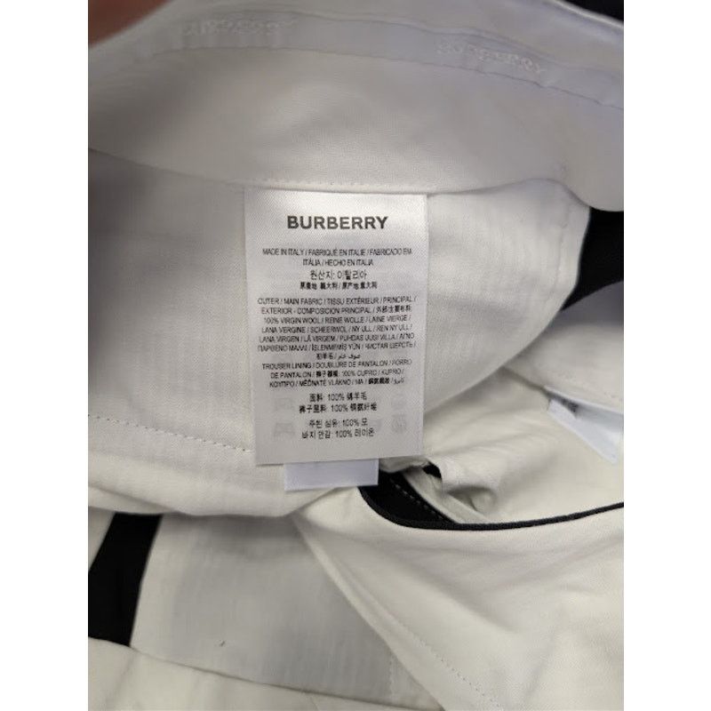 Burberry o1rshd1 Straight-Fit Tapered Tailored Trousers Pant in Black Size US 30 / EU 46 - 17 Thumbnail