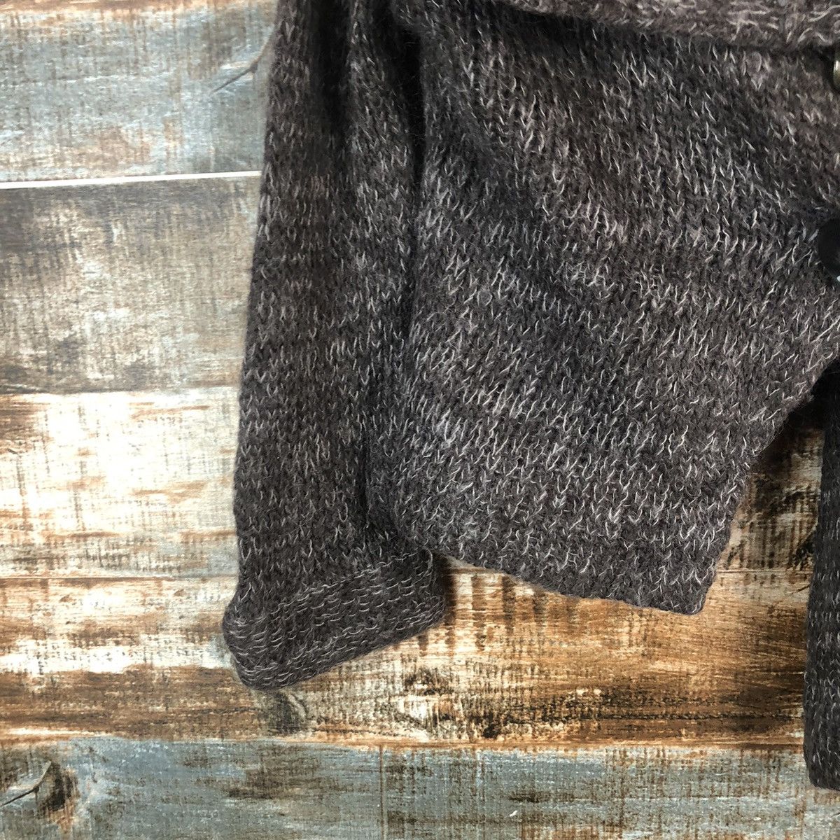 ABAHOUSE × Homespun Knitwear Abahouse Brown Cardigan mohair shaggy fur Knitwear #A2262 Size M / US 6-8 / IT 42-44 - 7 Thumbnail