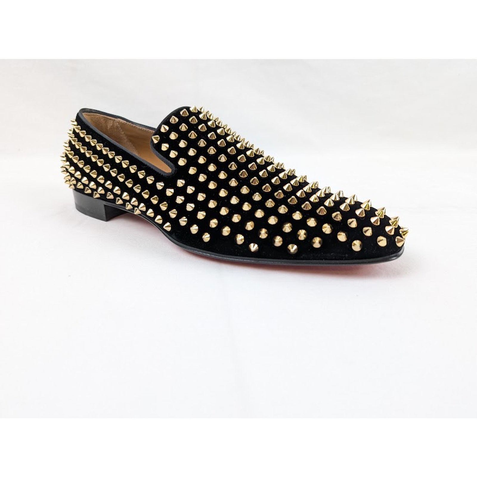 Christian Louboutin o1rshd1 Dandelion Spikes Flat Shoes in Black/Dorado Size US 9.5 / EU 42-43 - 1 Thumbnail