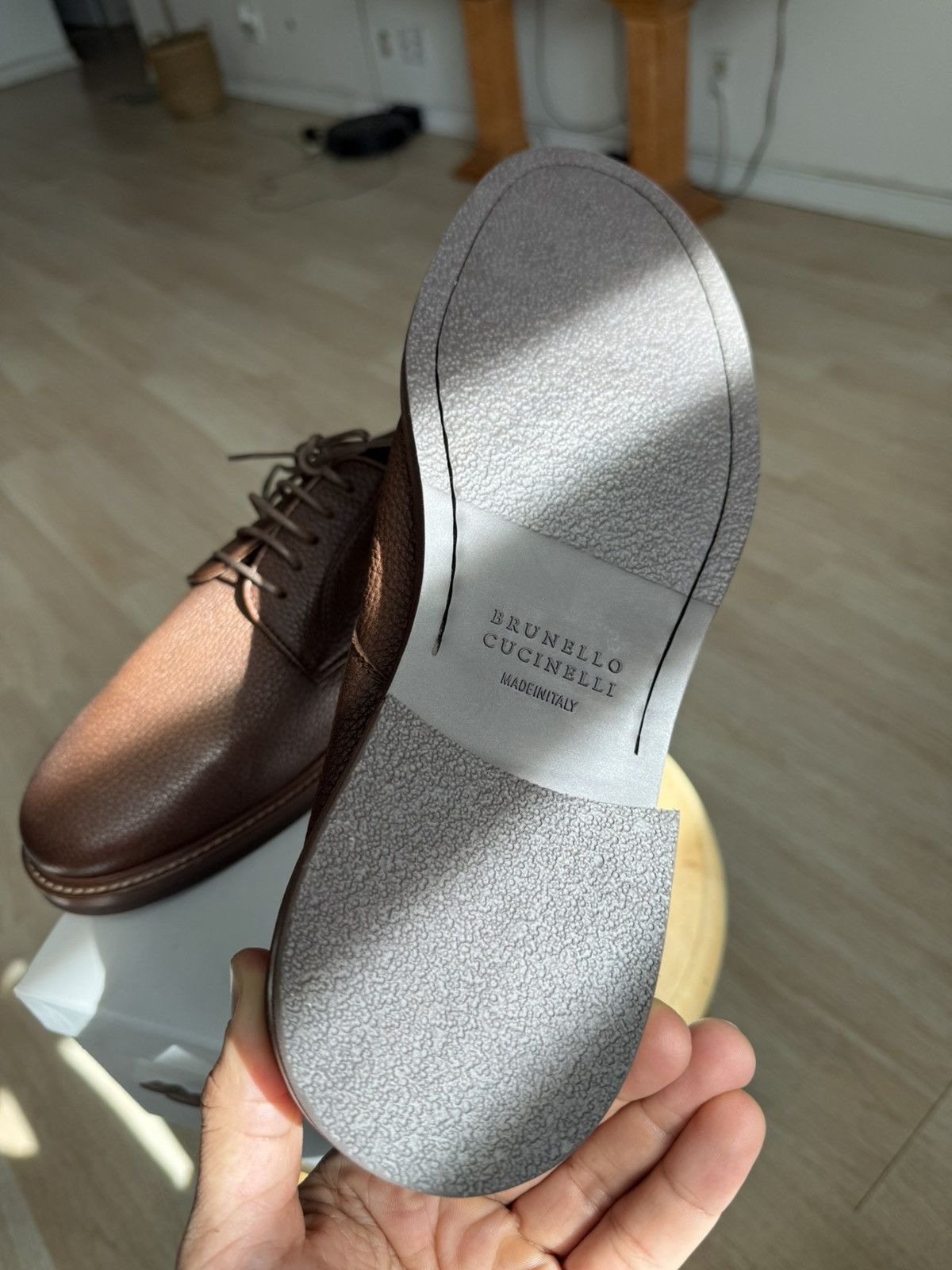 Brunello Cucinelli Brunello Cucinelli Deerskin Derby Shoes Size US 11 / EU 44 - 4 Thumbnail