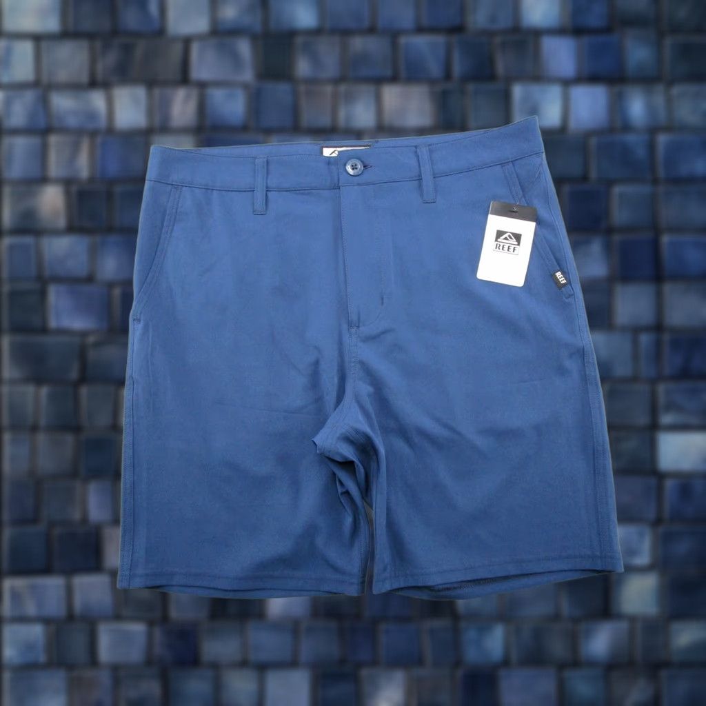REEF Reef Mens Navy Blue Stretch Chino Shorts Size 32 Golf Preppy Beach NEW Size US 32 / EU 48 - 1 Thumbnail