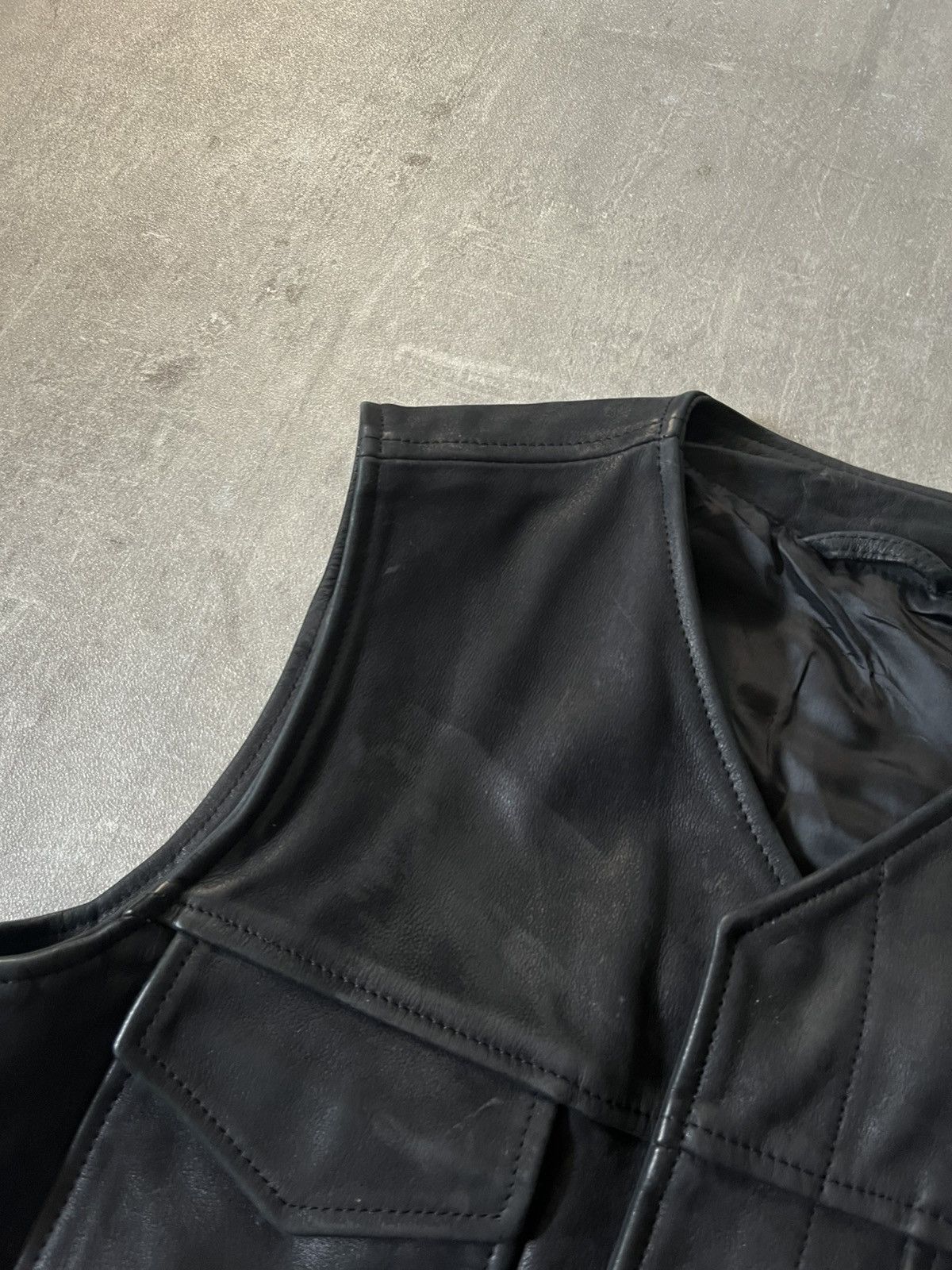Maison Margiela Maison Margiela A/W 10 Replica Bikers Waistcoat leather vest Size US S / EU 44-46 / 1 - 3 Thumbnail