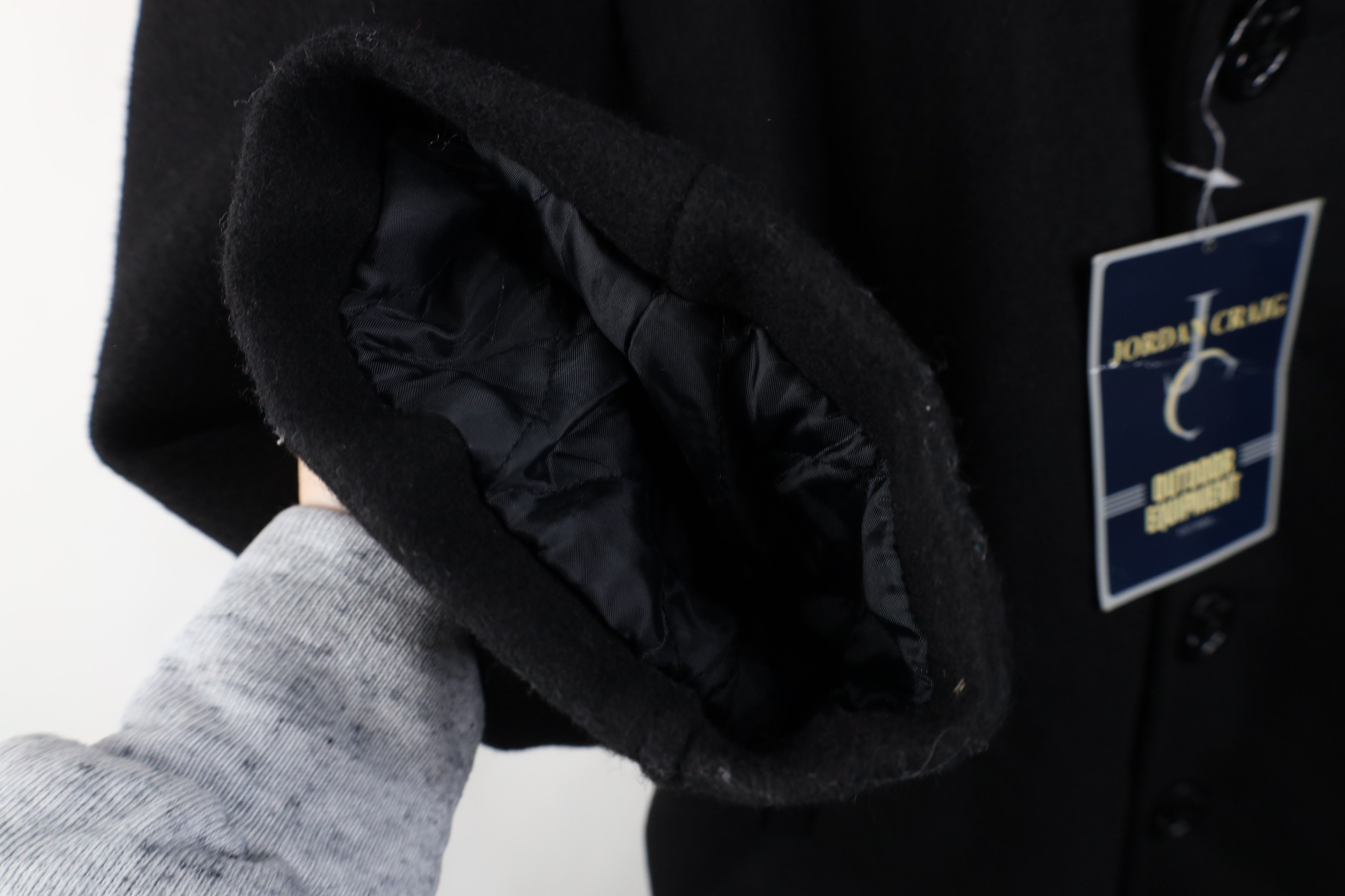 Vintage Deadstock Vintage 90s Y2K Wool Naval Peacoat Jacket Black Size US L / EU 52-54 / 3 - 7 Thumbnail