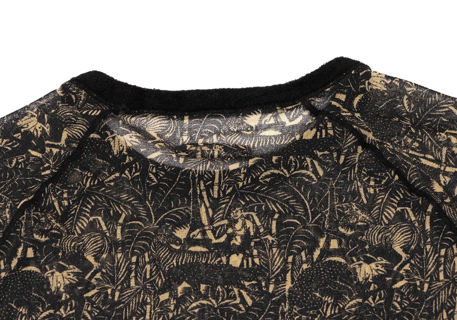 Jean Paul Gaultier Jungle Print Power Net Cut Sew Top in Black Brown Size M Size US M / EU 48-50 / 2 - 9 Thumbnail