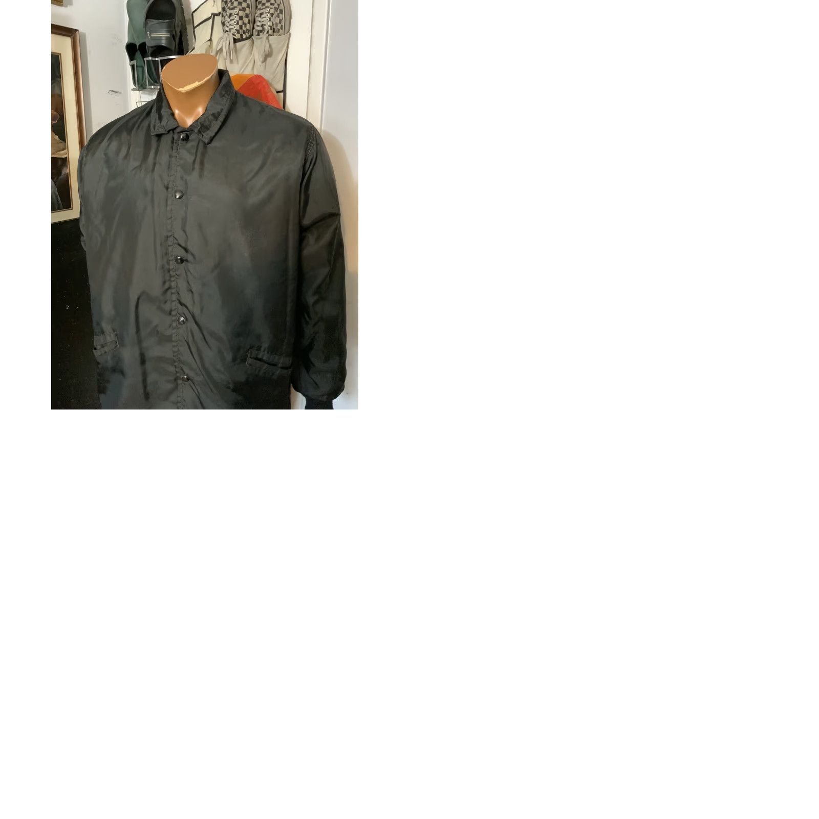 Vintage VINTAGE West Wind Buccaneer Sherpa Shearling Lined Black Satin Jacket Sz. L Mens Size US L / EU 52-54 / 3 - 9 Thumbnail