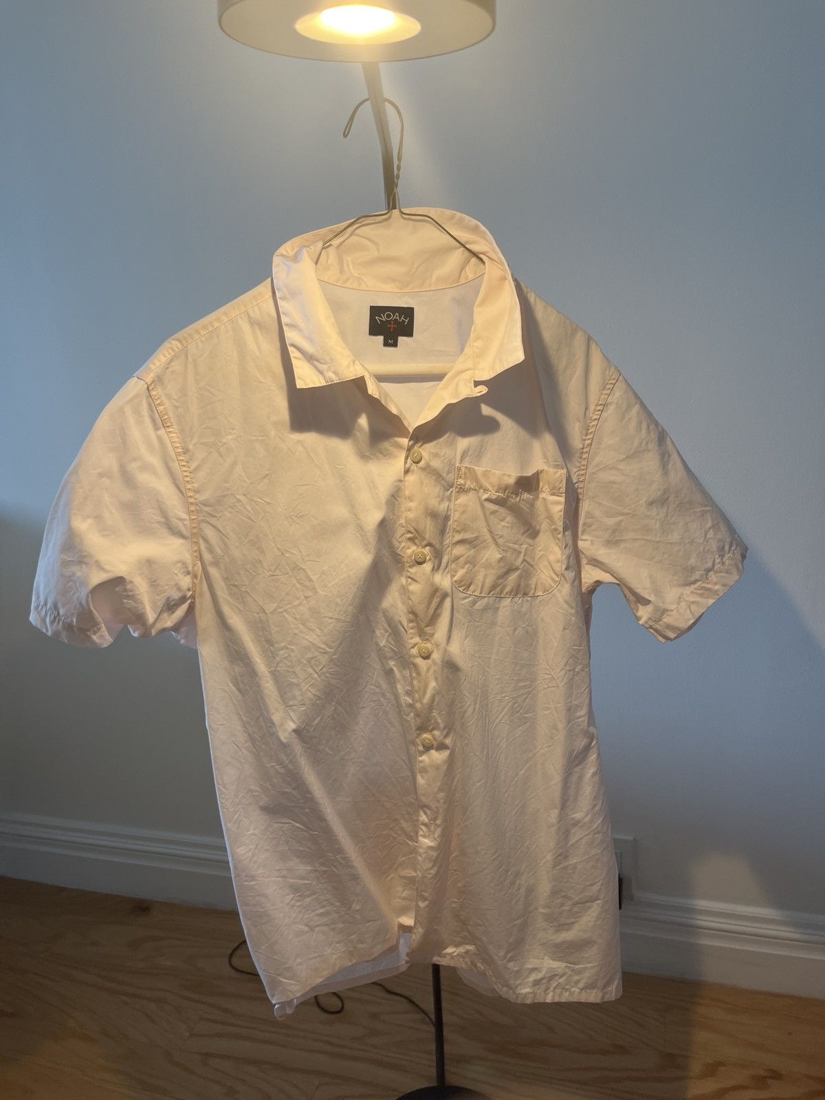 Noah Noah - Short Sleeve Pink/White Button Up with Paint Graphic Size US M / EU 48-50 / 2 - 2 Thumbnail