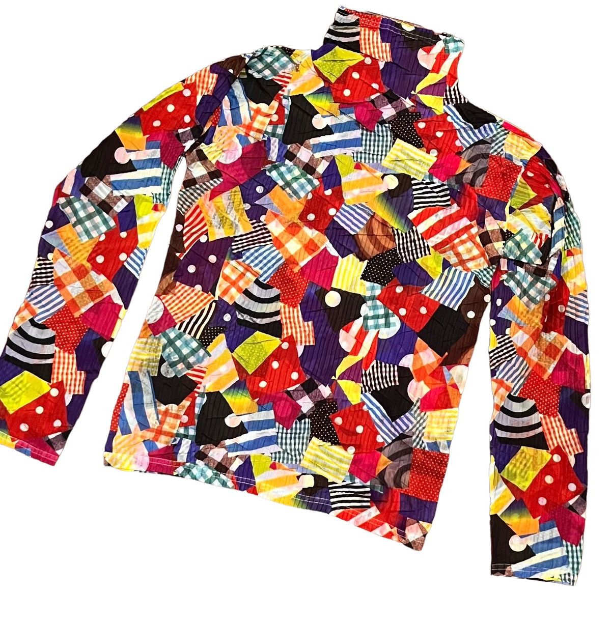 Issey Miyake *FINAL DROP* Issey miyake pleats multicolor mockneck Size S / US 4 / IT 40 - 2 Thumbnail