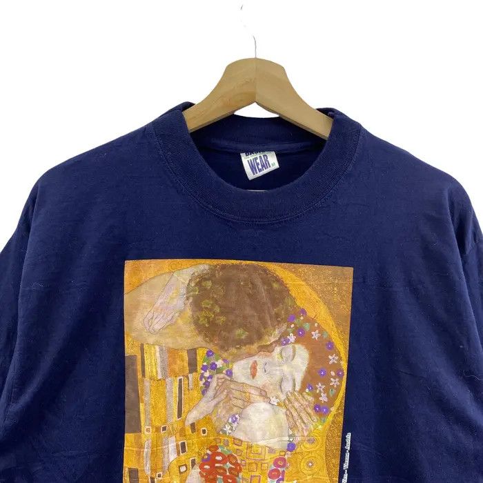 Vintage Vtg 90’ GUSTAV KLIMT The KISS Painting Artwork Tee Shirt Size US M / EU 48-50 / 2 - 2 Thumbnail