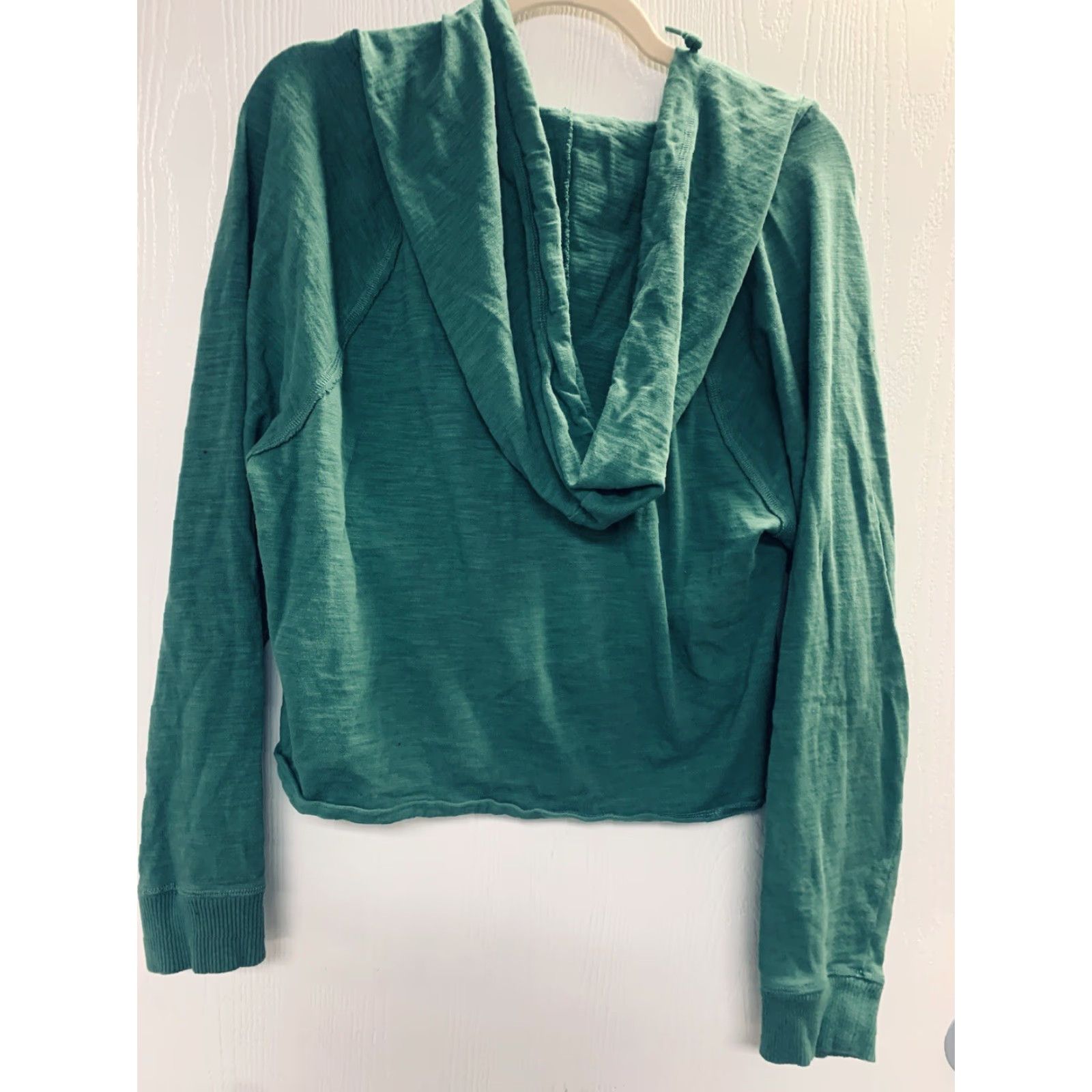 Victoria's Secret Victoria's Secret PINK Full Zip Hoodie Crop Top M Green Long Sleeve Solid Ladies Womens 9? Size M / US 6-8 / IT 42-44 - 4 Thumbnail