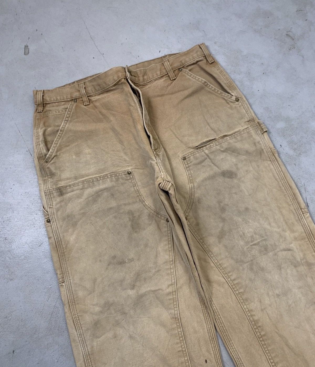 Carhartt Vintage carhartt b136 brn double knee denim Size US 38 / EU 54 - 4 Thumbnail