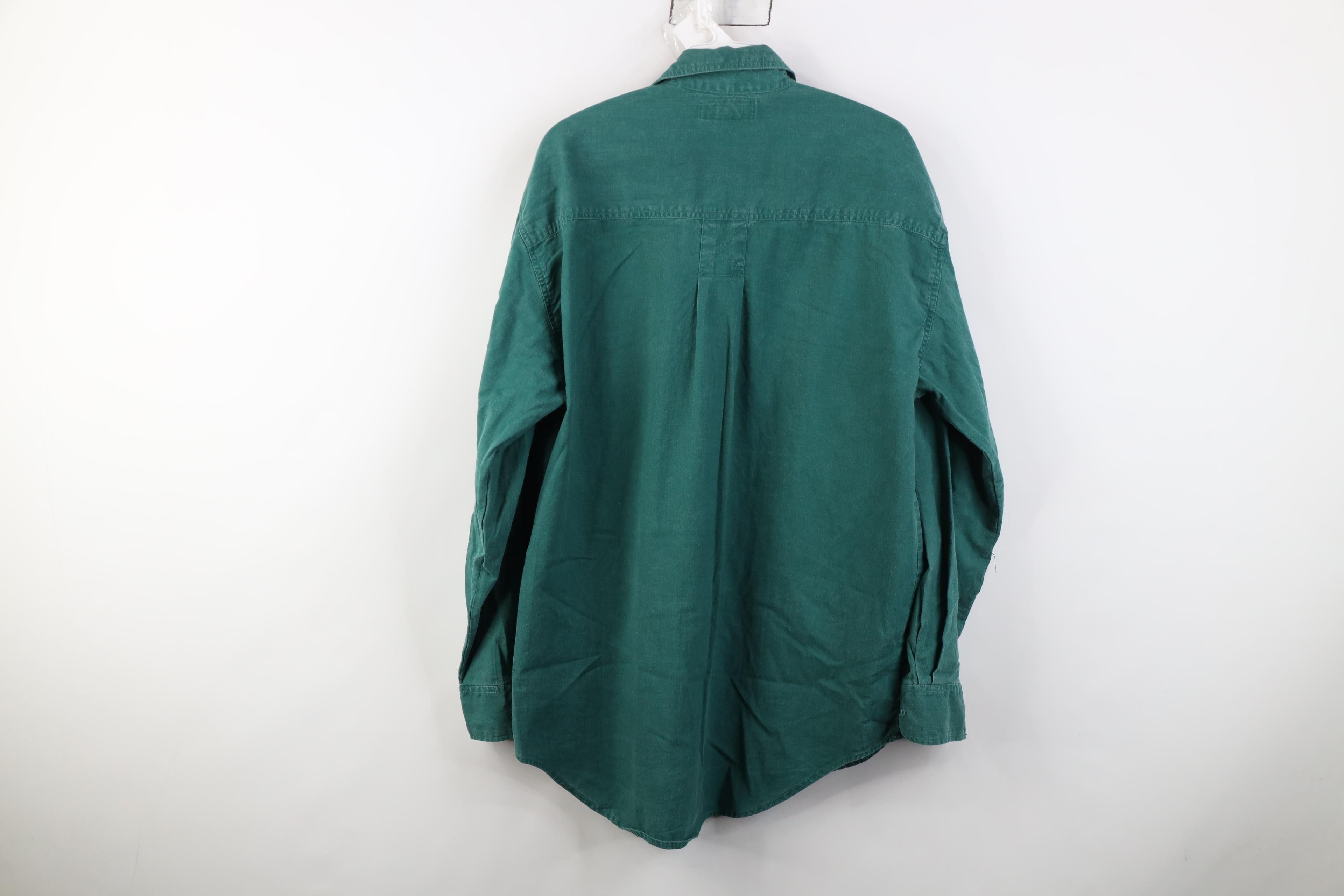 UNIONBAY Vintage 90s Unionbay Stonewash Baggy Surf Button Shirt Green Size US S / EU 44-46 / 1 - 13 Thumbnail