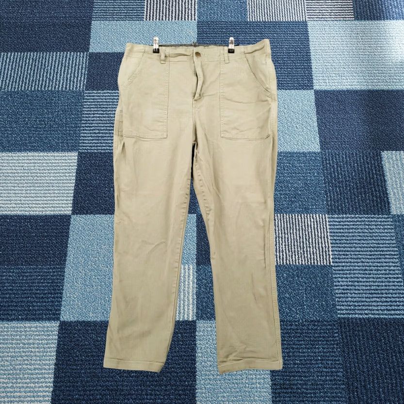 Vintage Knox Rose Pants Womens XL Green High Rise Straight Stretch Utility Pocket Zip Size 40" / US 18 - 1 Thumbnail