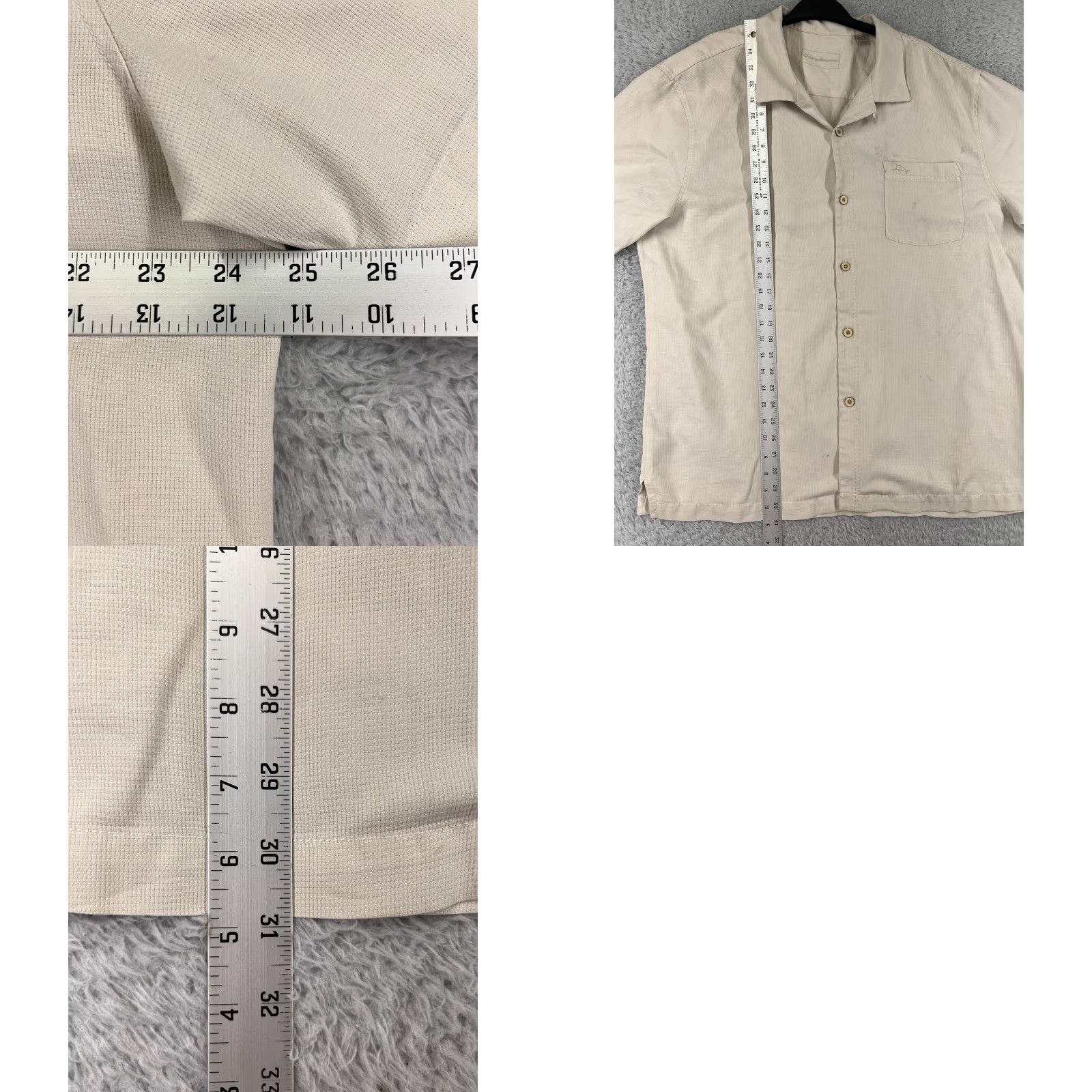 Tommy Bahama VINTAGE Tommy Bahama Shirt Men XL Beige Hawaiian Button Up Silk Blend Vacation Size US XL / EU 56 / 4 - 9 Thumbnail