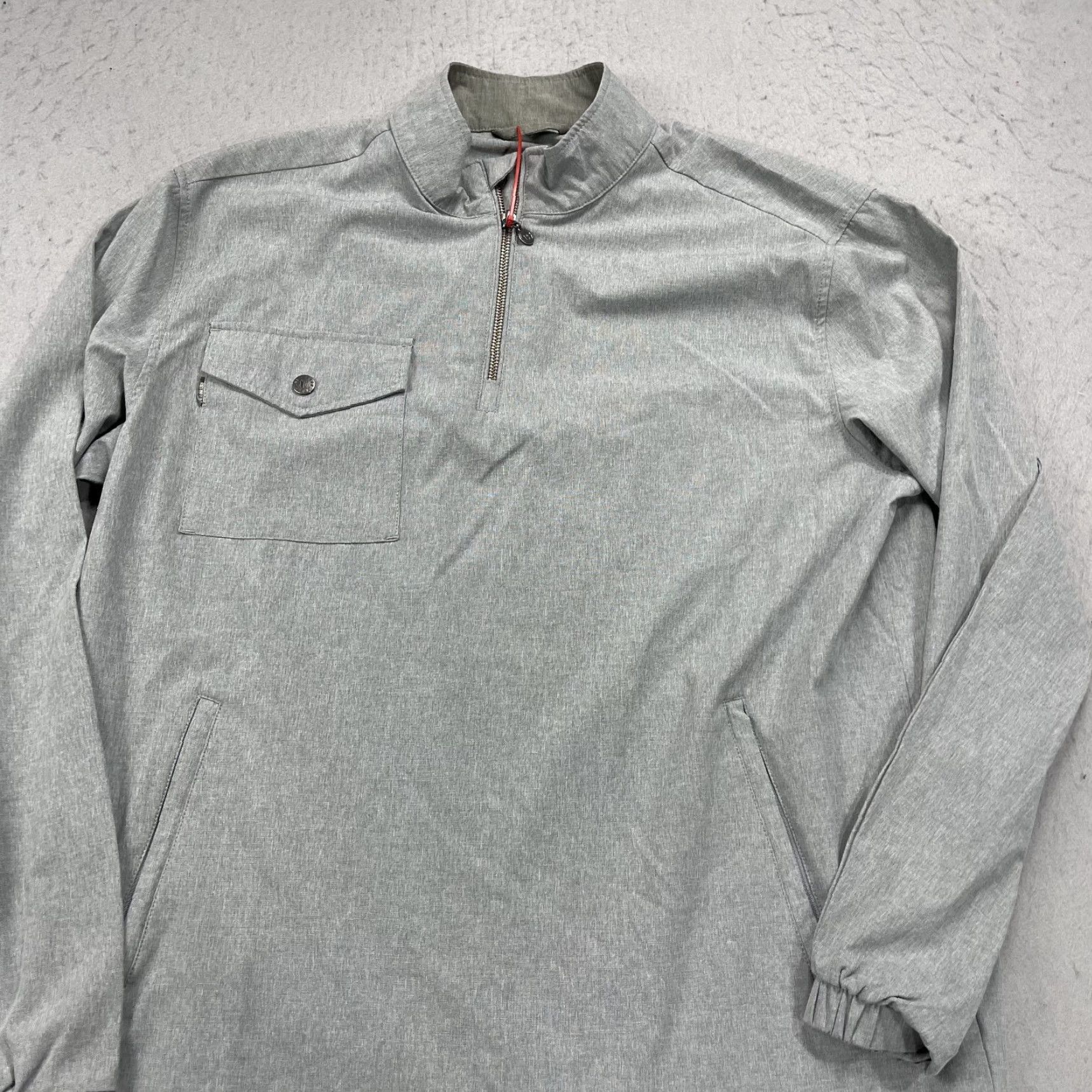Vintage Linksoul Golf Jacket Mens M Gray 1/2 Zip Windbreaker Light Regular Activewear Sports Jacket Size US M / EU 48-50 / 2 - 3 Thumbnail