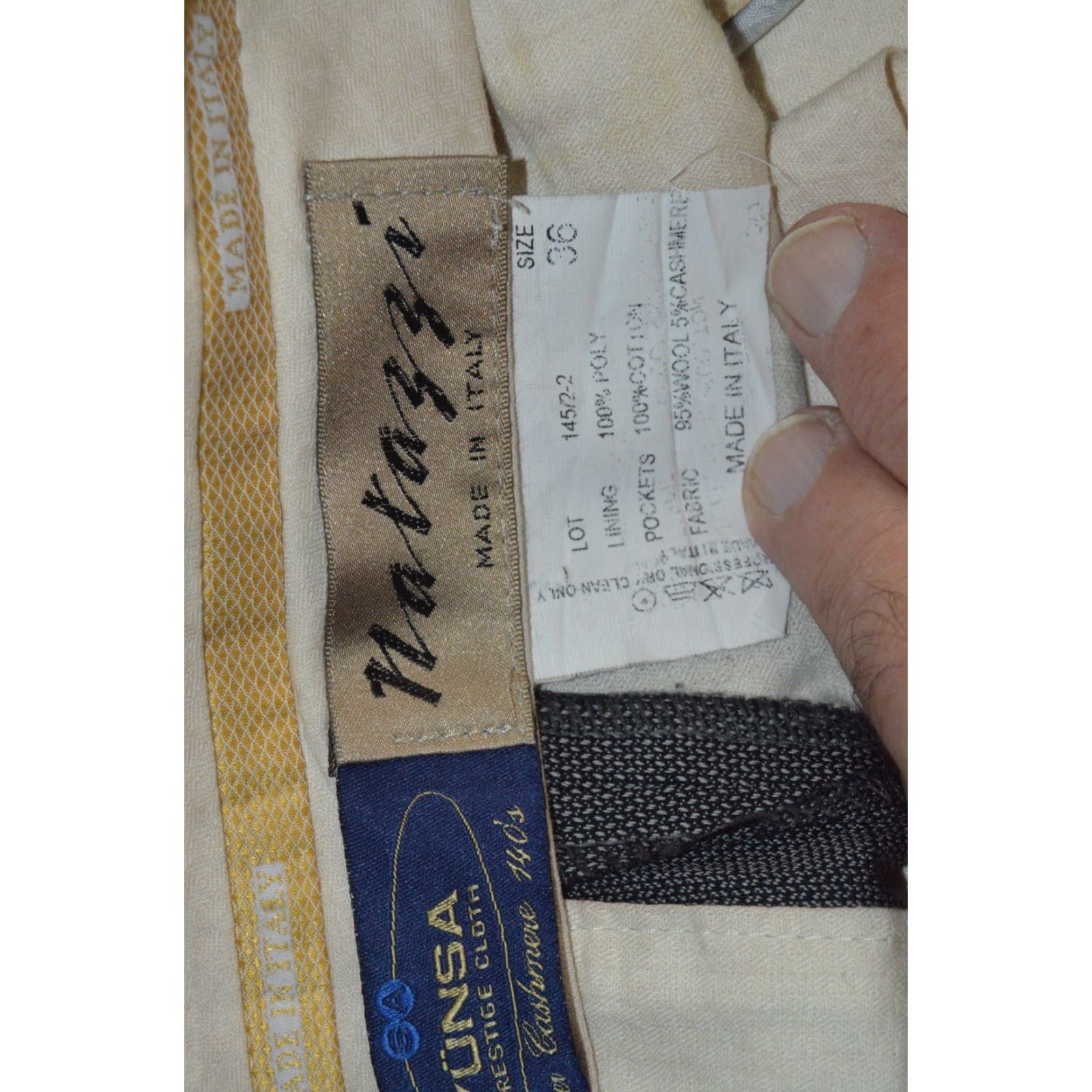Vintage VINTAGE Natazzi Mens Dress Pants Wool Cashmere Blend Gray 36 Size US 36 / EU 52 - 6 Thumbnail