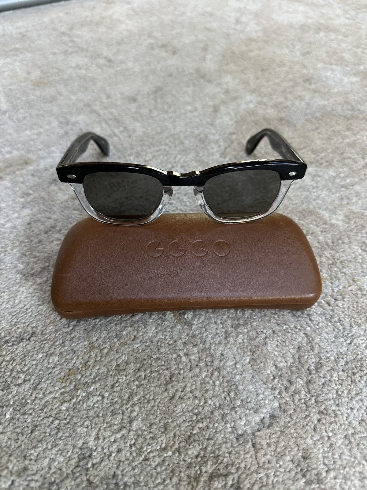Garrett Leight Lo-B Sun Yin and Yang Sunglasses Size ONE SIZE - 4 Thumbnail